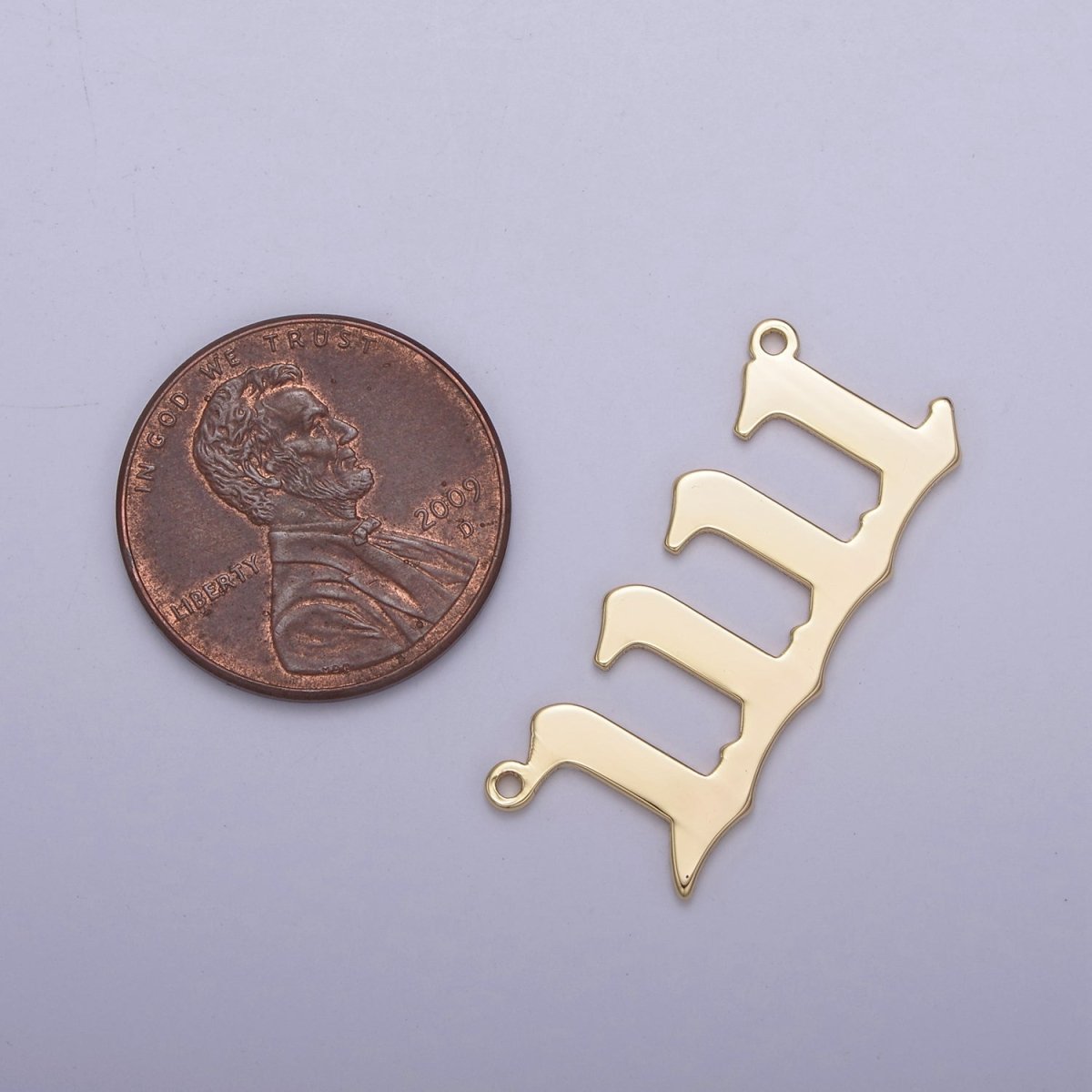 OS Gold Filled Angel Number Charm Connector Lucky Number for Necklace Bracelet Component N-146 - DLUXCA