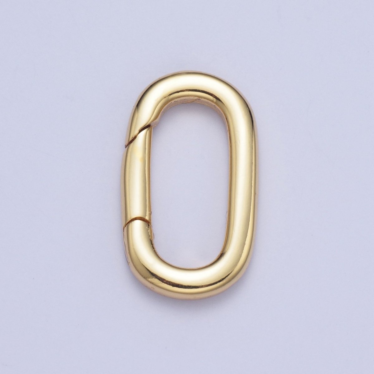 OS Gold Rectangular Oval Spring Gate Ring Clasps Closure DIY Jewelry Making Findings L-917 - DLUXCA