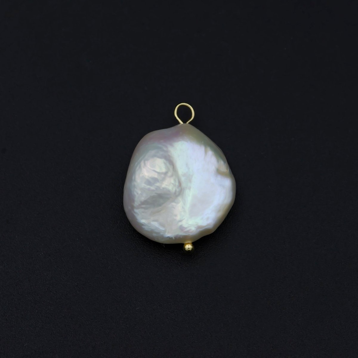 OS irregular pearl Freshwater Pearl Baroque Pearl Charm freeform Pearl Gold Plated Edges for Necklace Earring Bracelet Jewelry Making Supply P-1563 - DLUXCA
