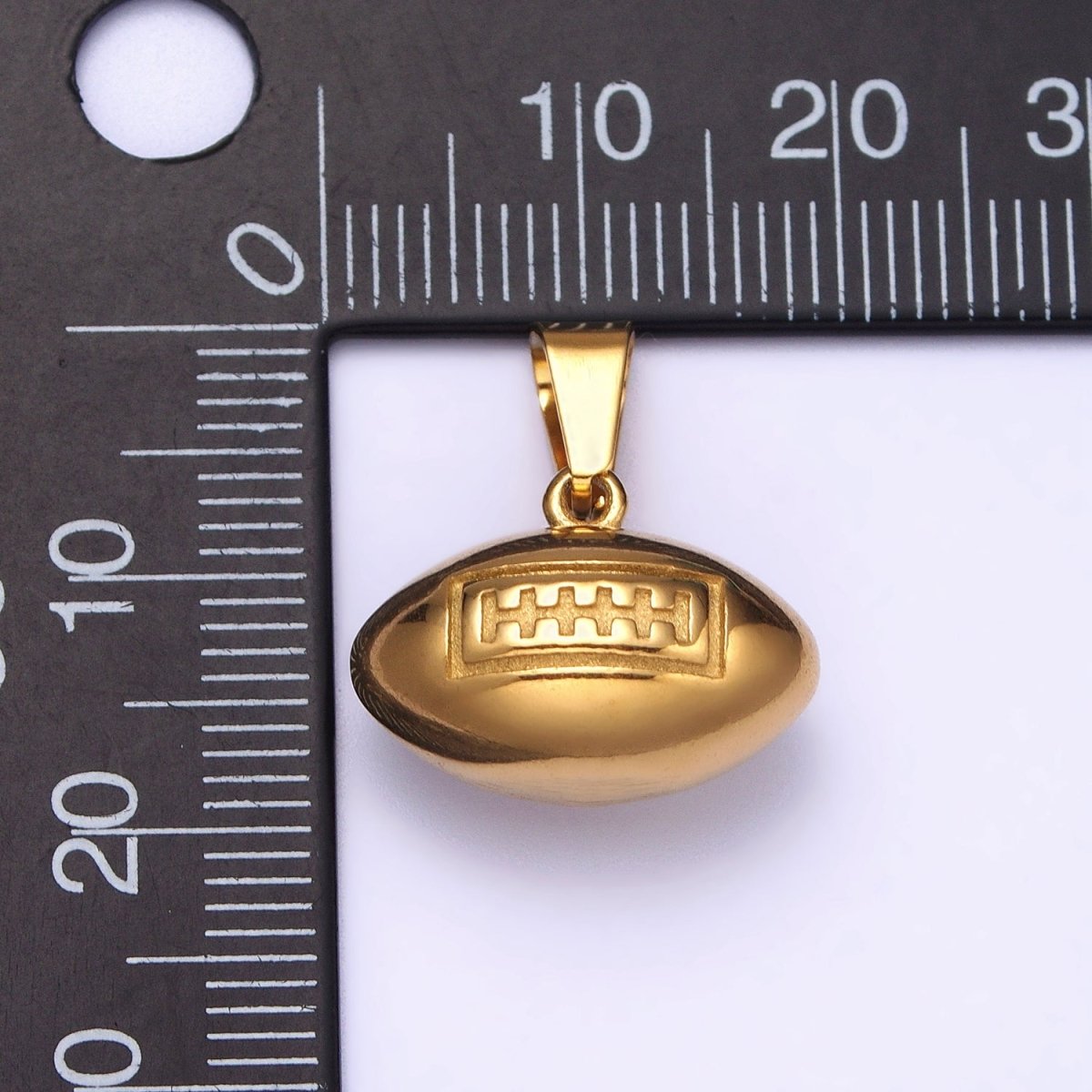Stainless Steel American Football Athletic Sport Pendant in Gold & Silver J-710 J-711
