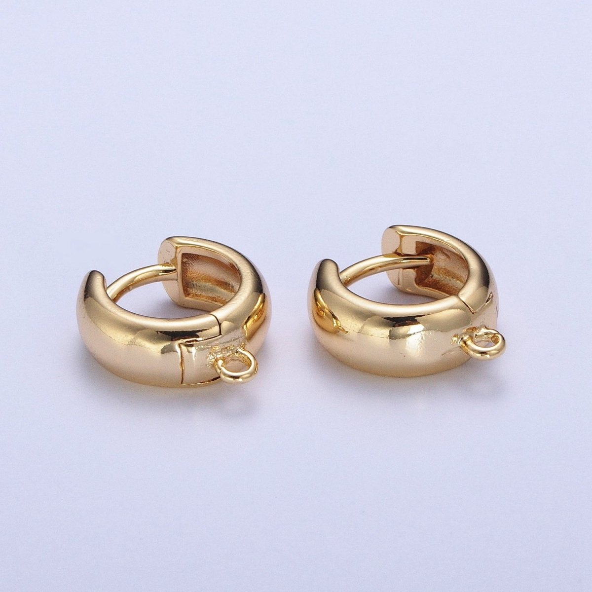 OS Thick Huggie Hoops with Open Link Loop Jewelry Component For Earrings Making L-817 - DLUXCA