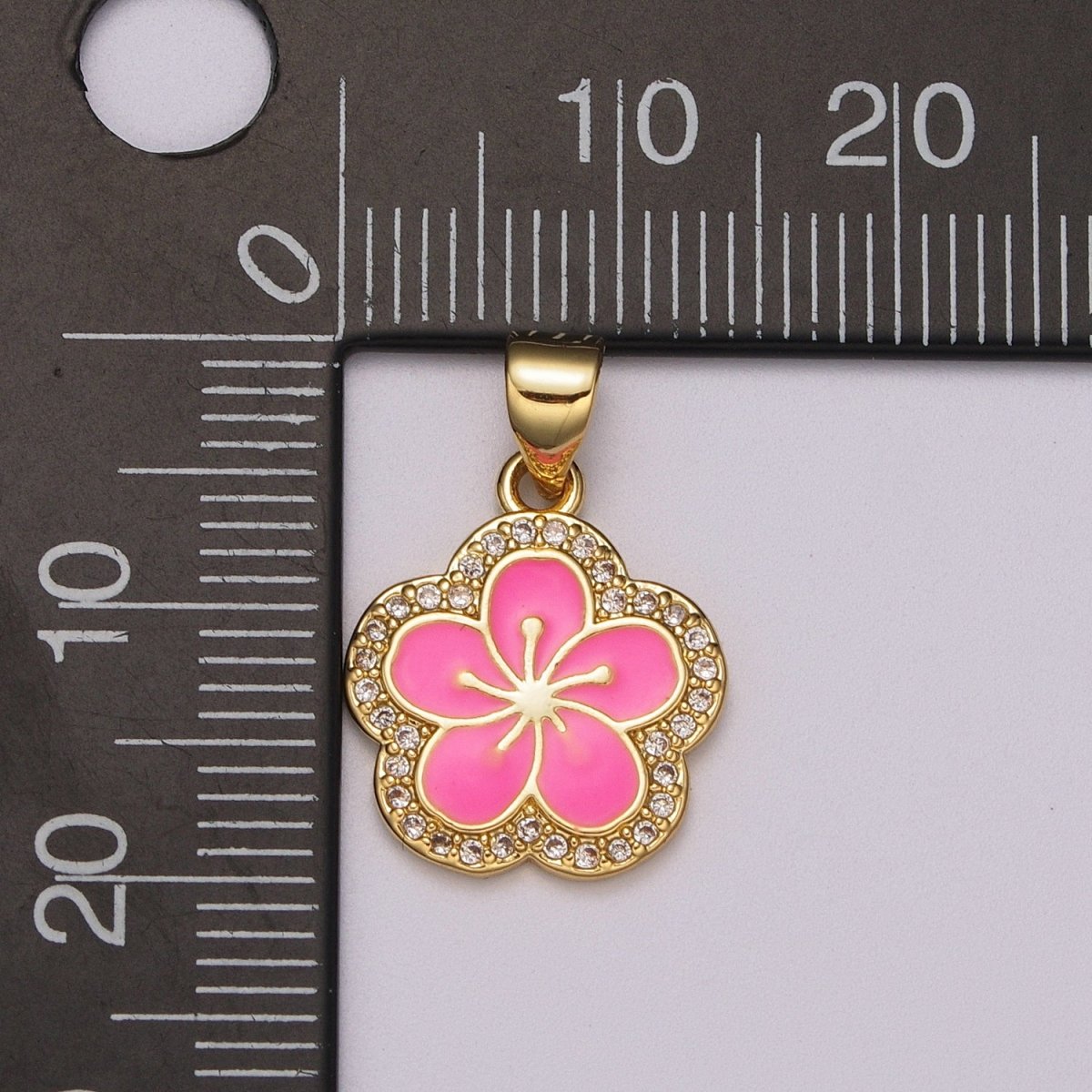 OS White Pink Hibiscus Charms, 21*14mm, Flower Charm Necklace Pendant Bracelet Charm, Jewelry Supplies, Enamel Charm Hawaiian Inspired N-1416 N-1417