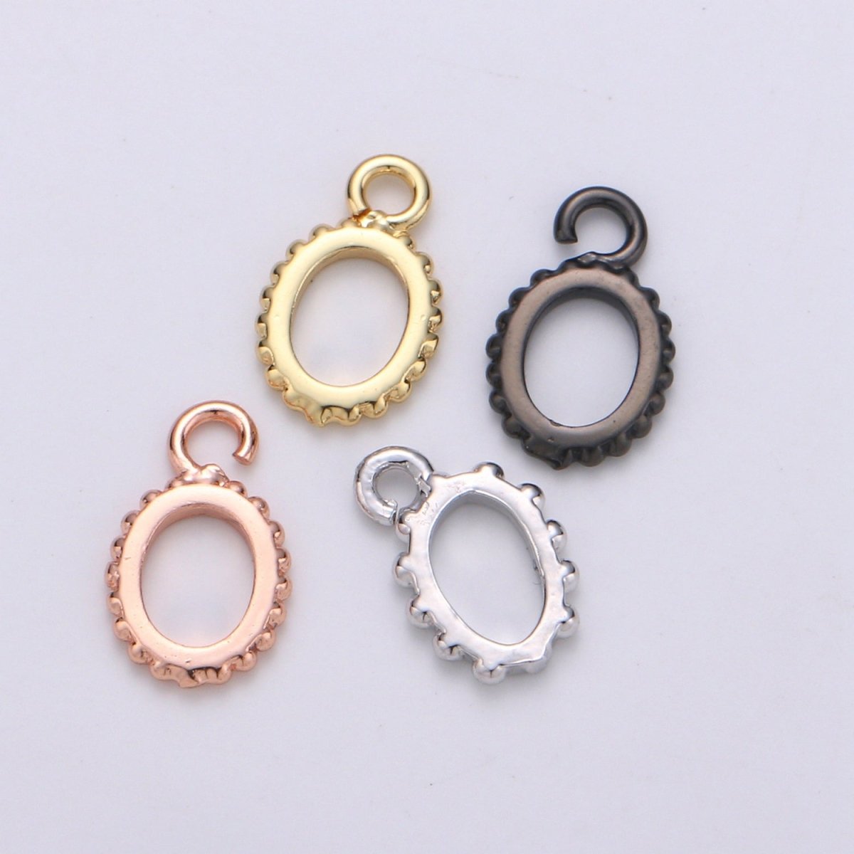Oval Gold Bail, Silver bail, Lead Nickel free, Pendant bail  Rose Gold bail for charm Necklace making supplies, Jewelry supplies K-811 - K-814