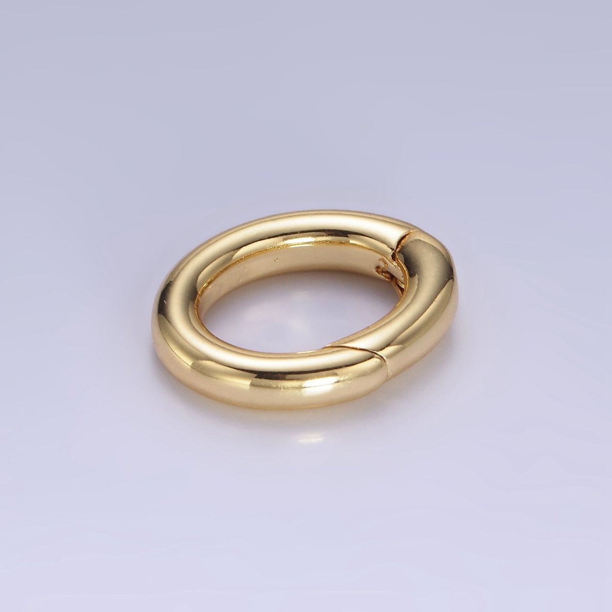 Oval Hinged Ring Push Gate Clasps 14k Gold Filled Spring Gate Clasp Charm Holder Z-679 - DLUXCA