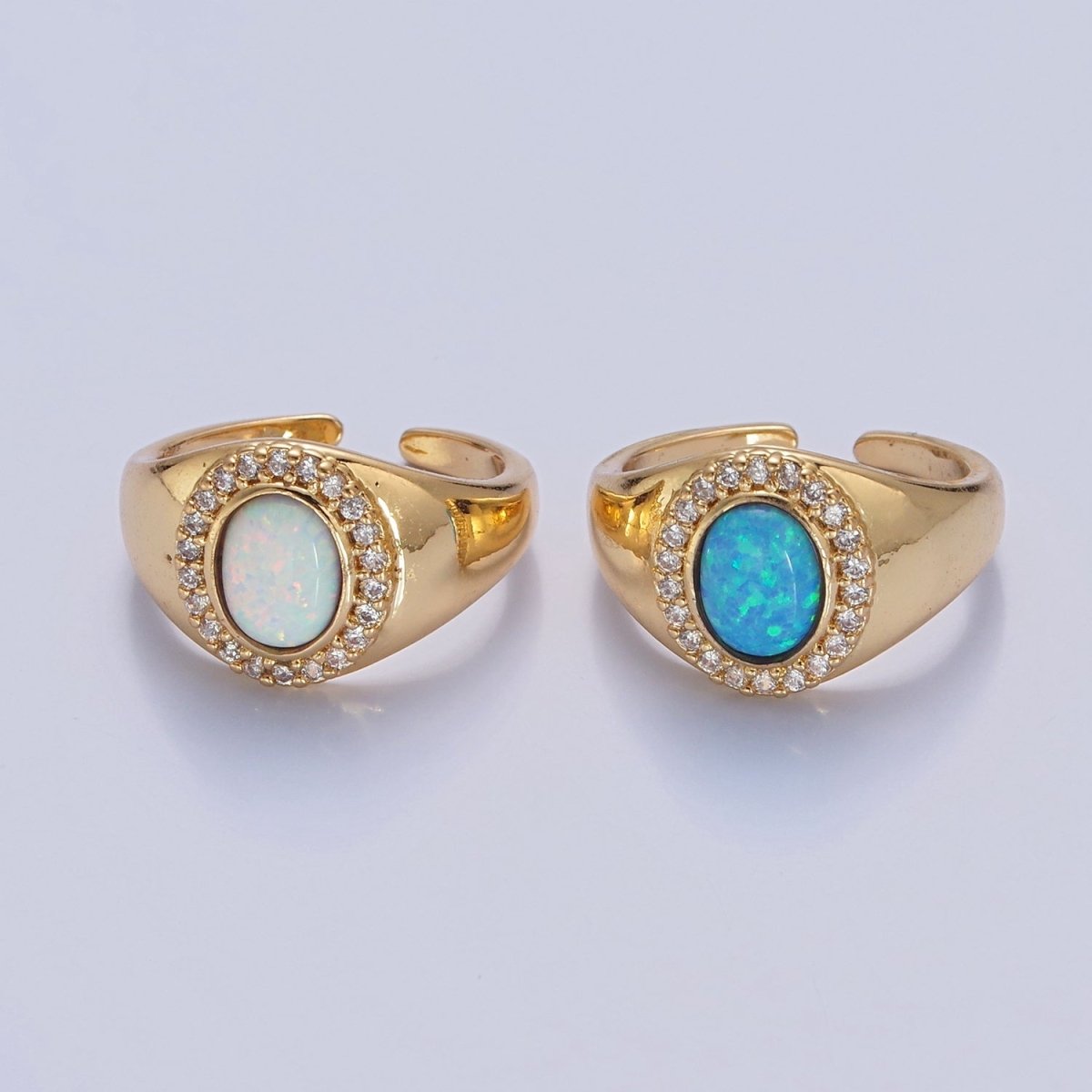 Oval Ring, Opal Ring, Statement Ring, Dainty Ring, Signet Ring O-2215 O-2216