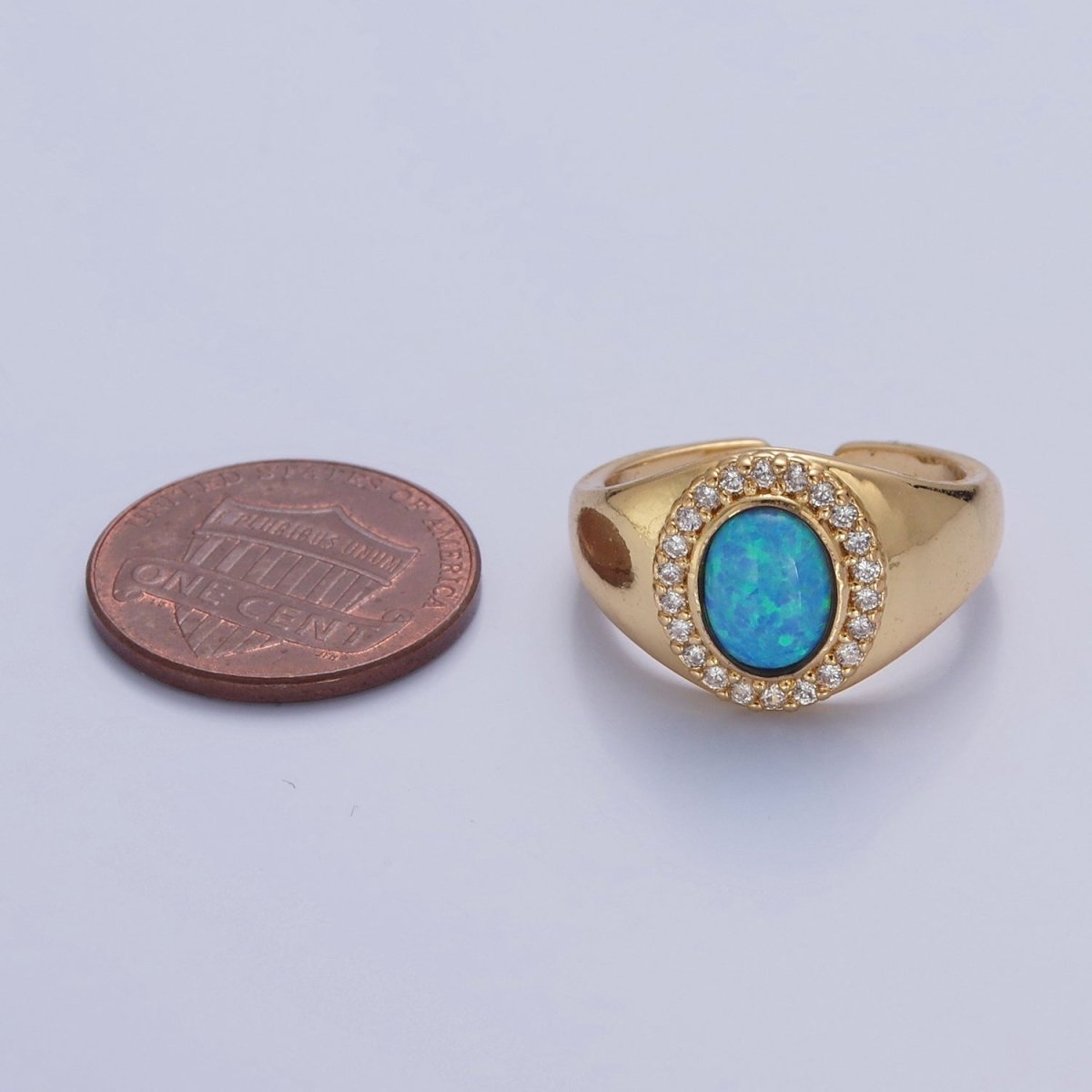 Oval Ring, Opal Ring, Statement Ring, Dainty Ring, Signet Ring O-2215 O-2216