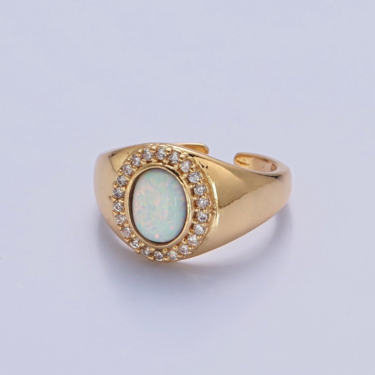 Oval Ring, Opal Ring, Statement Ring, Dainty Ring, Signet Ring O-2215 O-2216