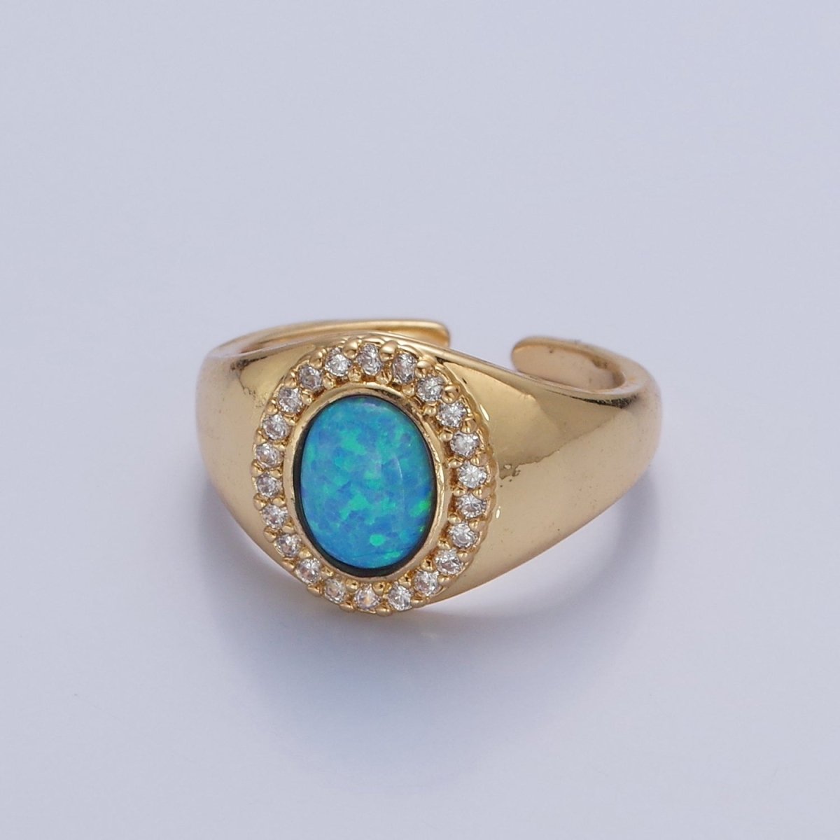Oval Ring, Opal Ring, Statement Ring, Dainty Ring, Signet Ring O-2215 O-2216