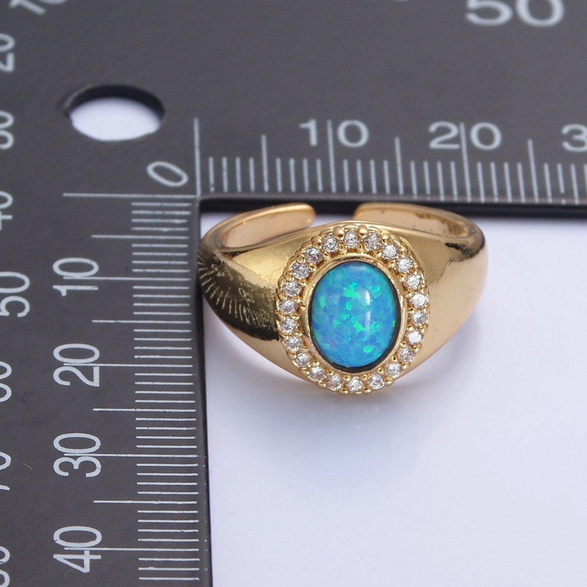 Oval Ring, Opal Ring, Statement Ring, Dainty Ring, Signet Ring O-2215 O-2216