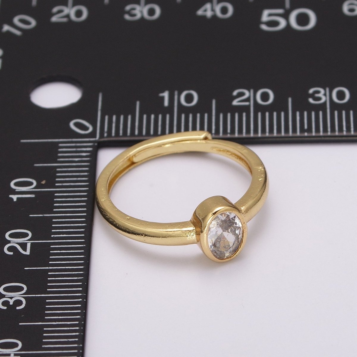 Oval Ring Open Adjustable Oval Ring. Modern Oval Ring. Minimalist Ring. Boho Gold Geometric Ring. U-127