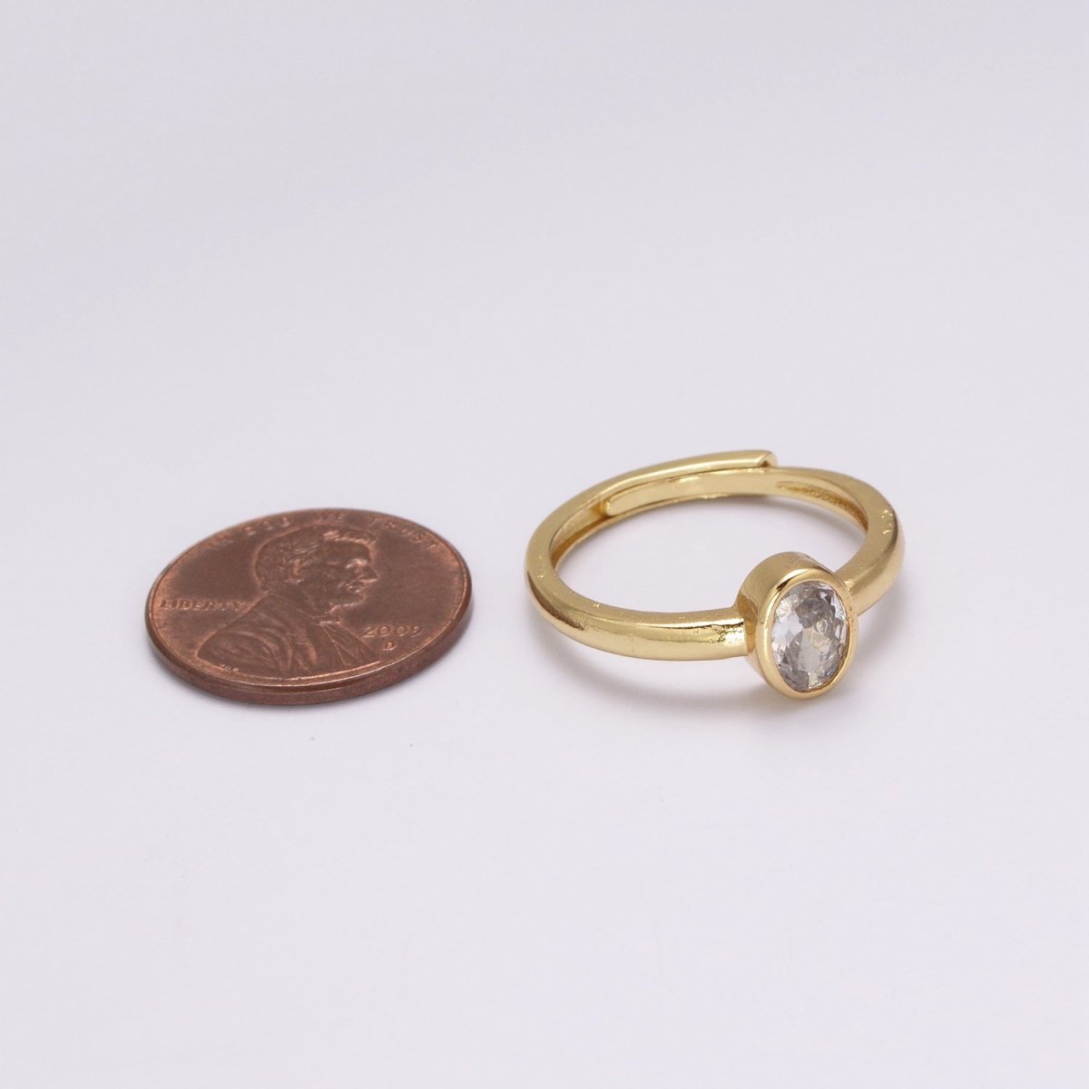 Oval Ring Open Adjustable Oval Ring. Modern Oval Ring. Minimalist Ring. Boho Gold Geometric Ring. U-127