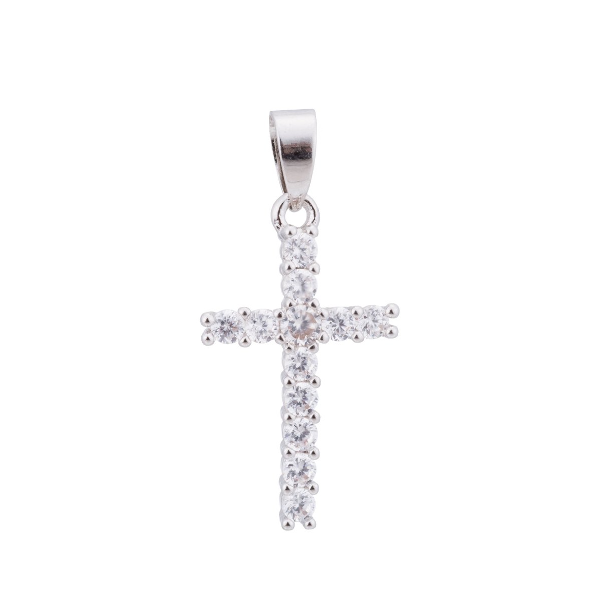 Overstock Pricing Gold Fill Cross, Jesus, Faith, Hope, Love, Believe, Family, Cubic Zirconia Necklace Pendant Charm Bead Bails Findings for Jewelry Making H-122 H-425
