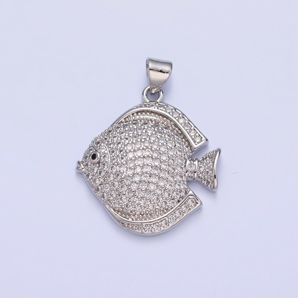Pave King Dory Fish Charms, Tropical Fish Charm, Jewelry Making, Craft Supplies 14k Gold Filled Pendant I-215 I-221 I-222