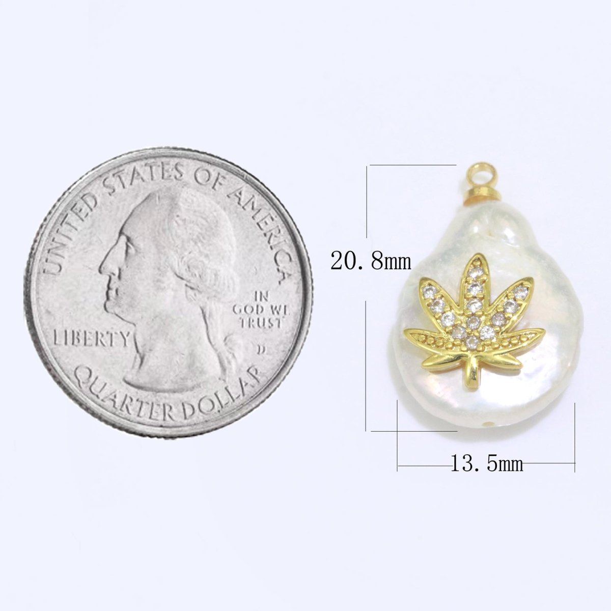 Pearl Gold Evil Eye Charm, Bee, Thunder, Weed, Star Charm Dainty Pear Freeform Pearl Jewelry for Amulet Pendant Jewelry Supply P-1826 P-1827