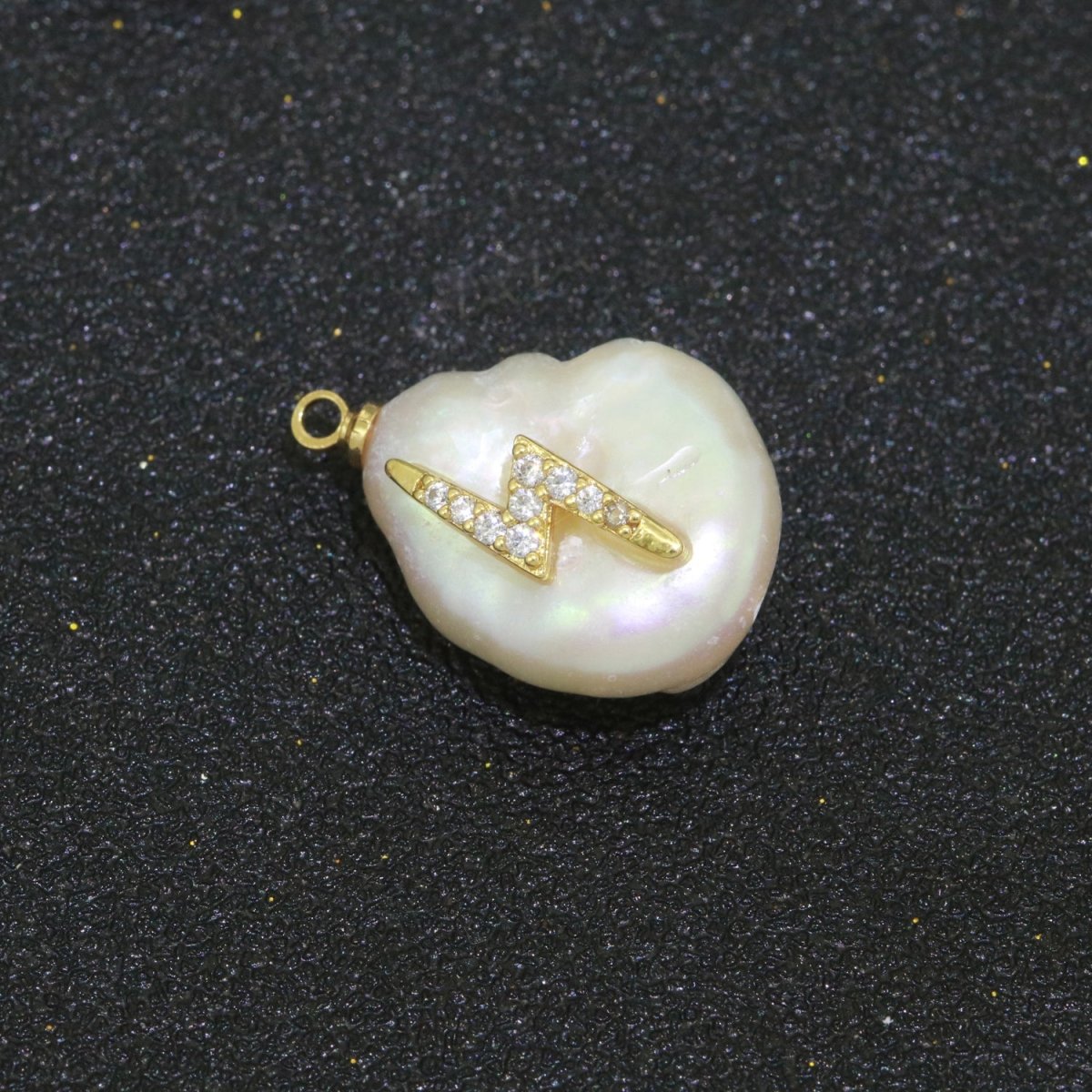 Pearl Gold Evil Eye Charm, Bee, Thunder, Weed, Star Charm Dainty Pear Freeform Pearl Jewelry for Amulet Pendant Jewelry Supply P-1826 P-1827