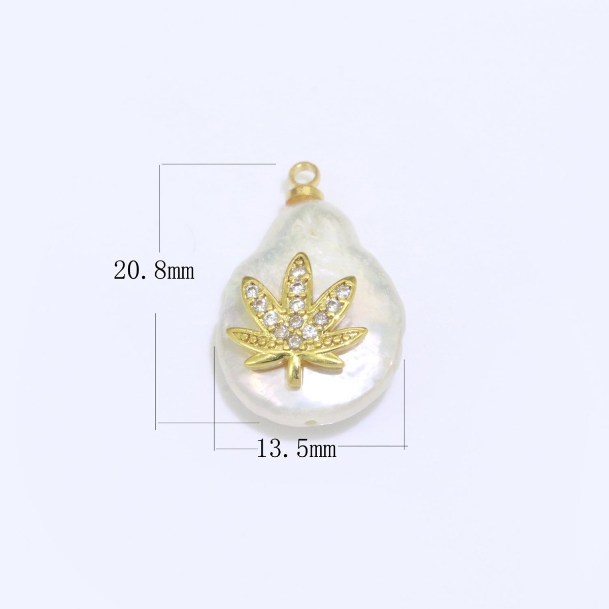 Pearl Gold Evil Eye Charm, Bee, Thunder, Weed, Star Charm Dainty Pear Freeform Pearl Jewelry for Amulet Pendant Jewelry Supply P-1826 P-1827