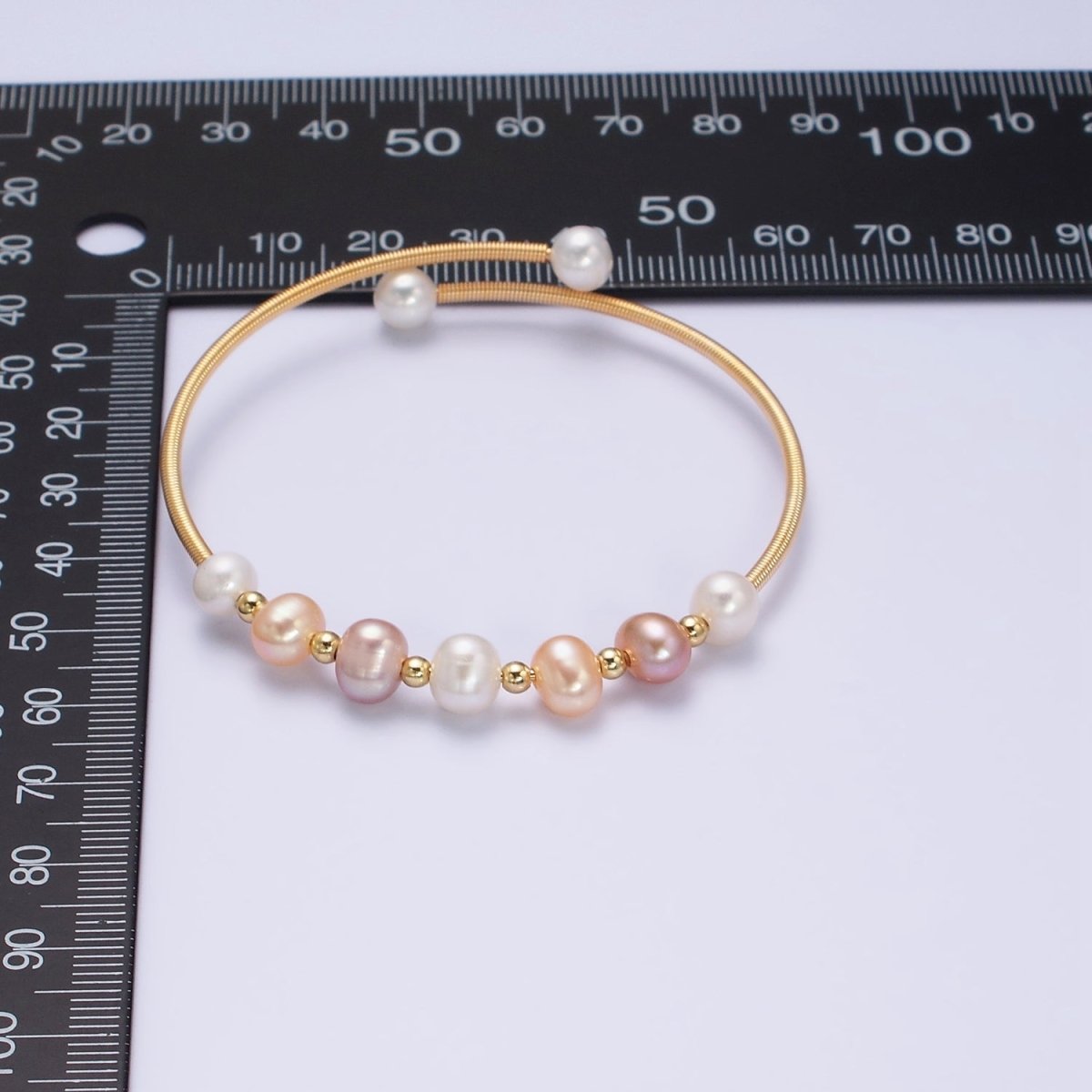 Petite Pearl Bangle Bracelet Layering Jewelry for Minimalist Bracelet Wedding Jewelry | WA-1866 WA-1867 Clearance Pricing