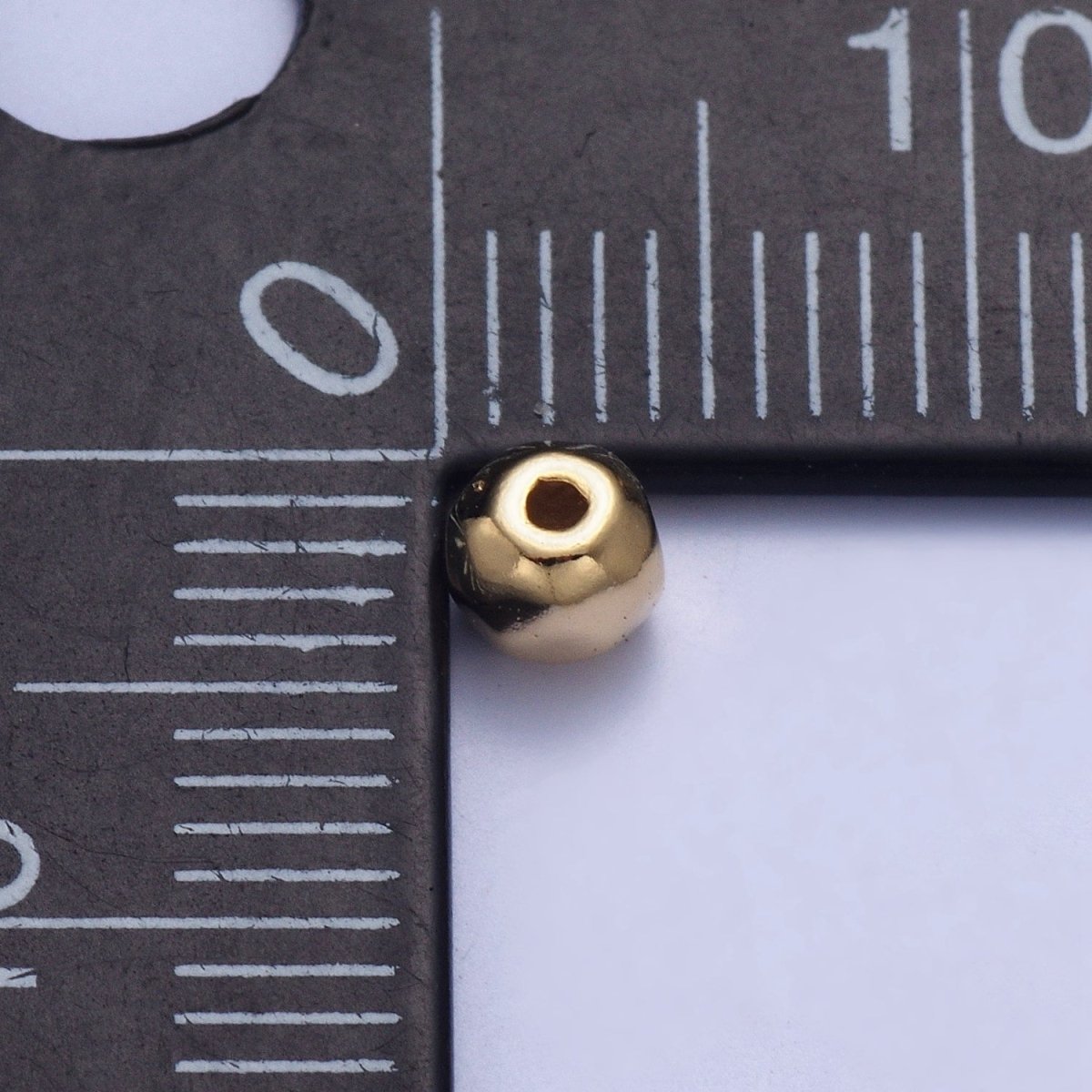 Pieces Pack 3.4X4mm Geometric Round Spacer Beads Jewelry Making Component in Silver & Gold B-049 W-936