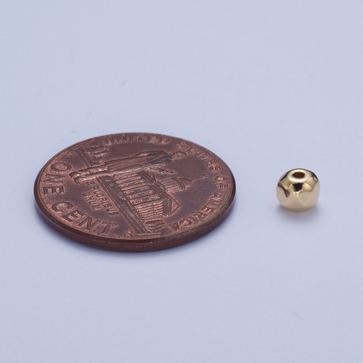 Pieces Pack 3.4X4mm Geometric Round Spacer Beads Jewelry Making Component in Silver & Gold B-049 W-936
