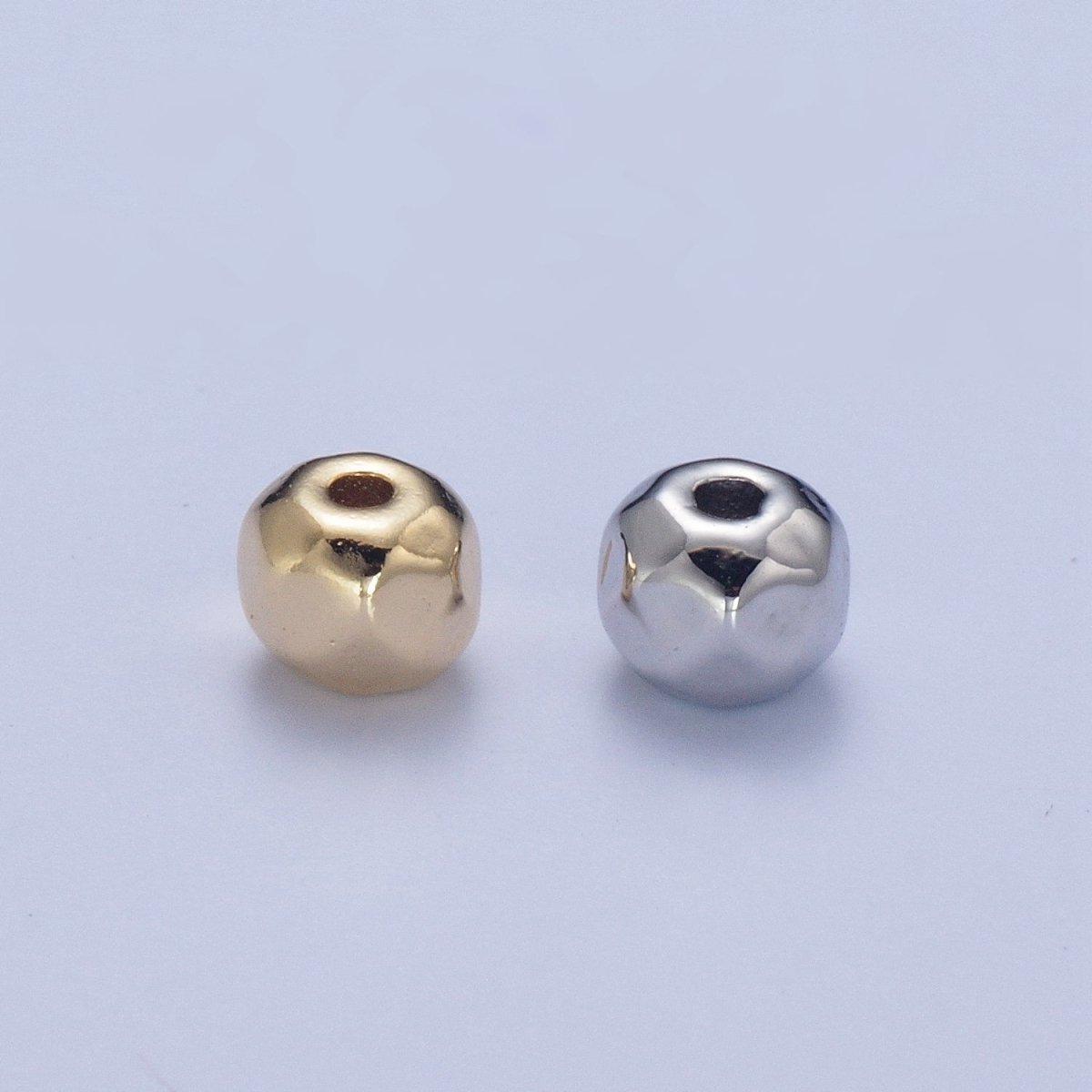 Pieces Pack 3.4X4mm Geometric Round Spacer Beads Jewelry Making Component in Silver & Gold B-049 W-936