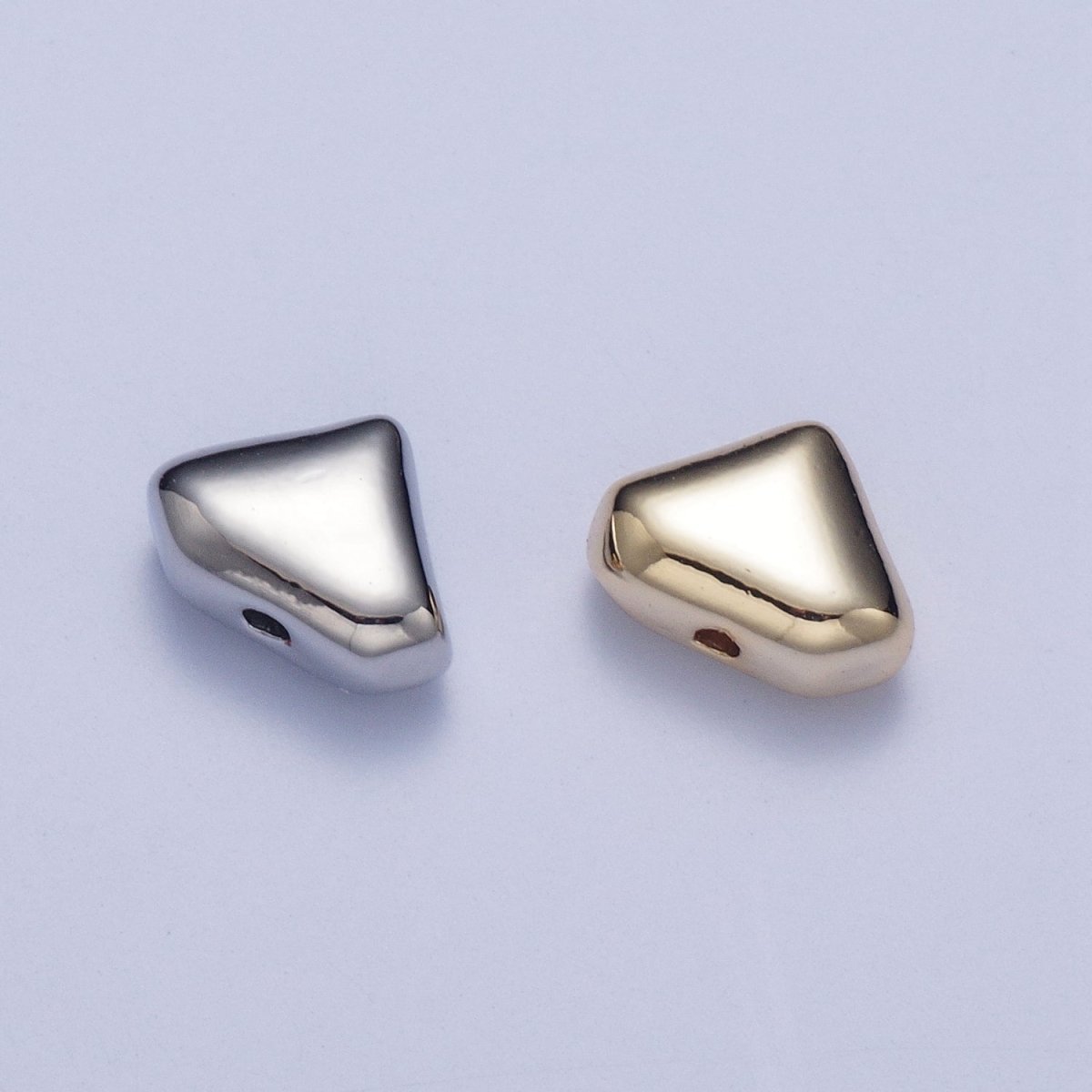 Pieces Pack 5.4mm Mini Triangle Spacer Beads Jewelry Component in Gold & Silver B-070 B-074