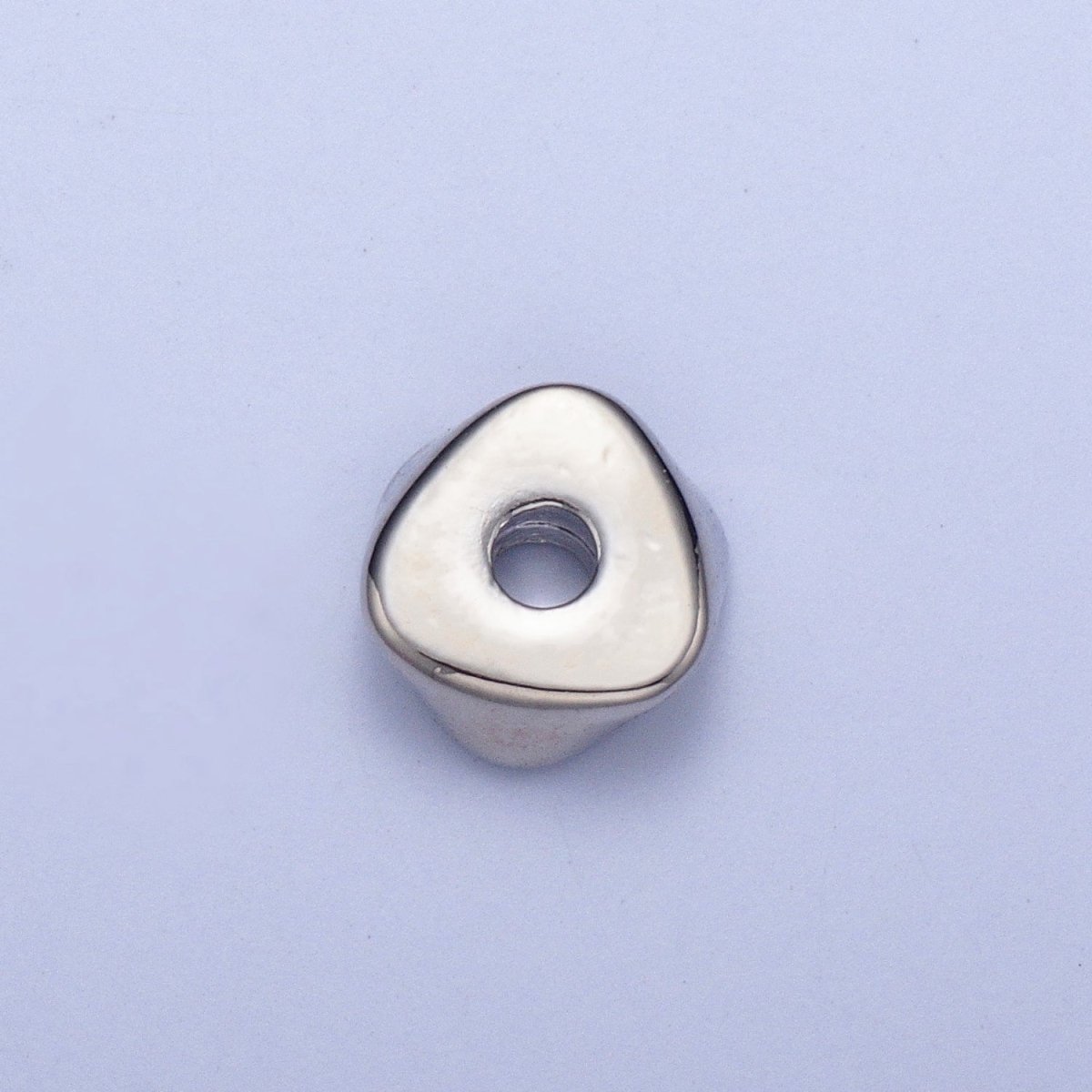 Pieces Pack 6.4mm Triangle Twist Geometric Spacer Beads Jewelry Component in Gold & Silver B-102 B-104