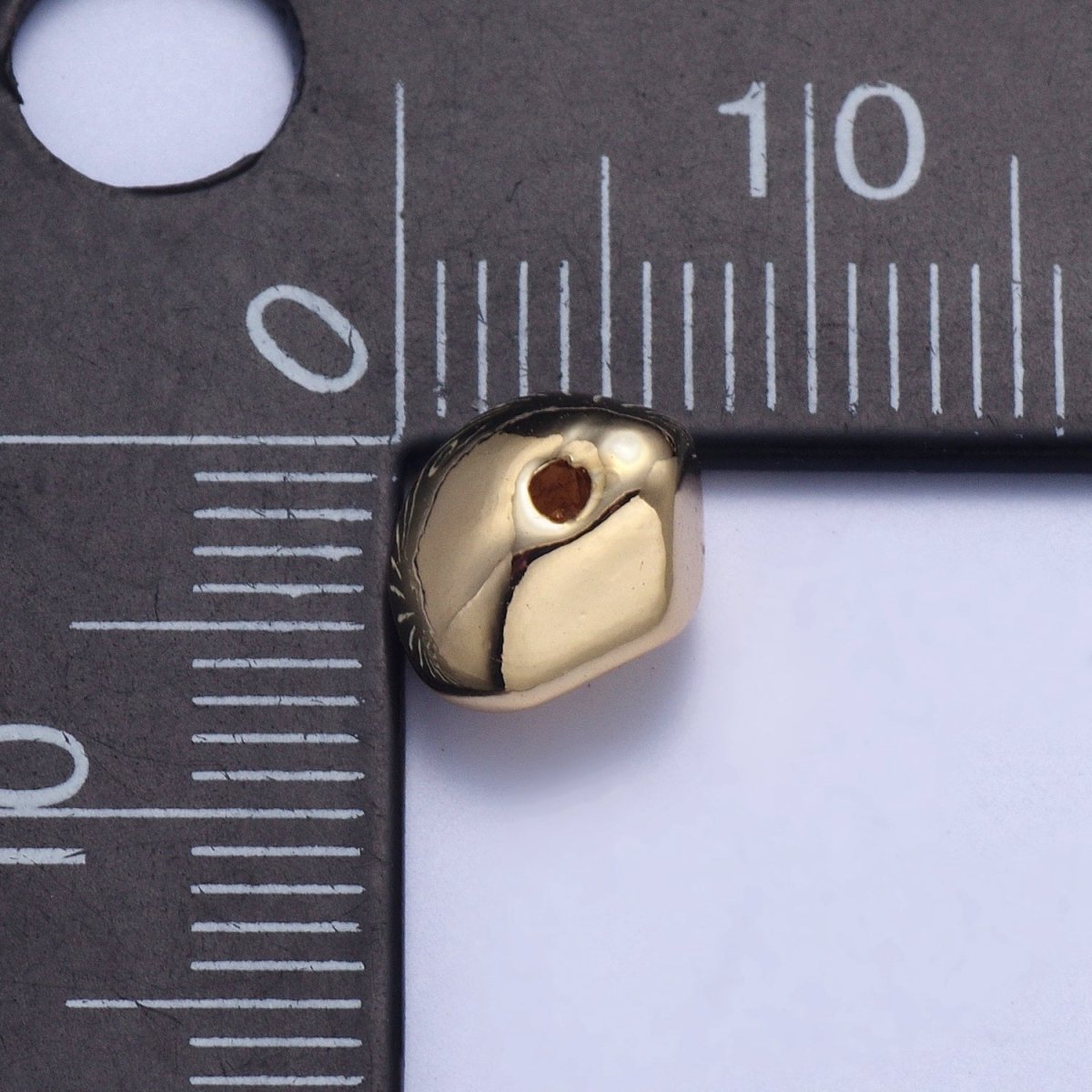 Pieces Pack 8.6mm Abstract Geometric Spacer Beads Jewelry Component in Gold  B-076