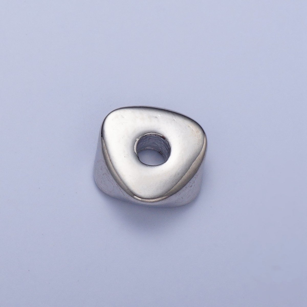 Pieces Pack 8.6mm Triangle Twist Geometric Spacer Beads Jewelry Component in Gold & Silver B-058 B-061