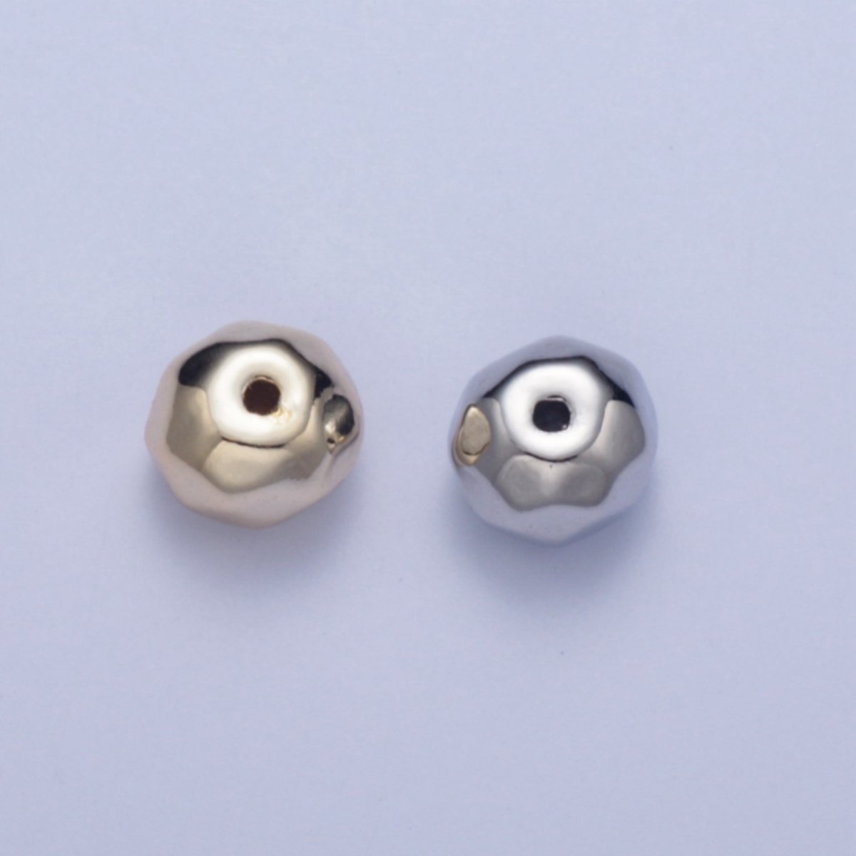 Pieces Pack Abstract 6.4x7.7mm Geometric Spacer Bead Jewelry Findings in Silver & Gold B-096 B-128