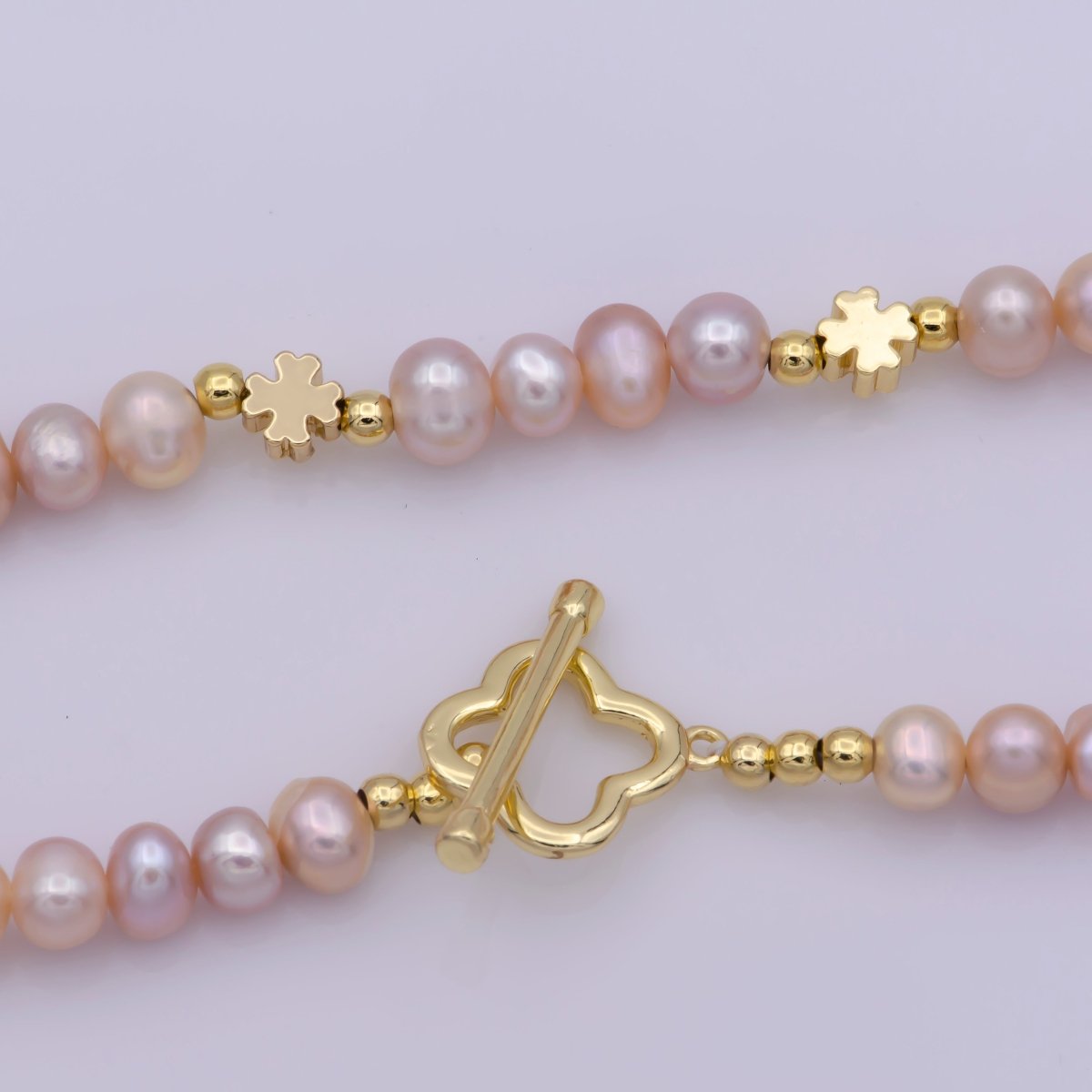 Pink Lucky You Pearl Necklace Chockers Chain Necklace WA-410