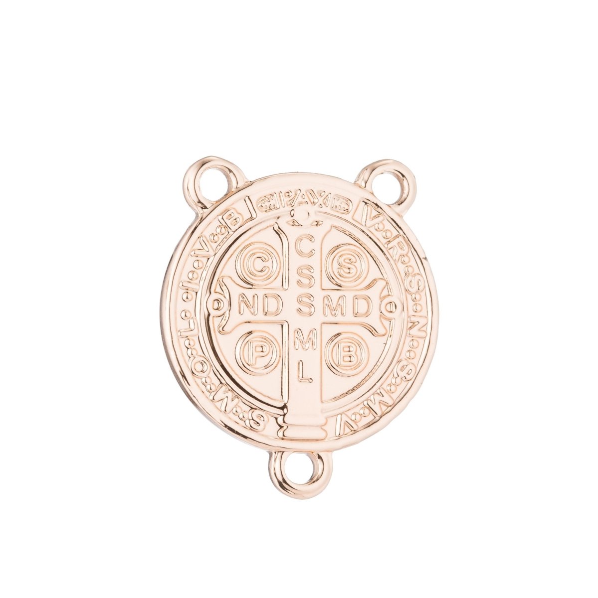 Pinky Gold filled Rosary Centerpiece, Cross, Jesus, Saint, Double Sided, Rosary Making Supply, Necklace Pendant, Findings for supplies F-199 - DLUXCA