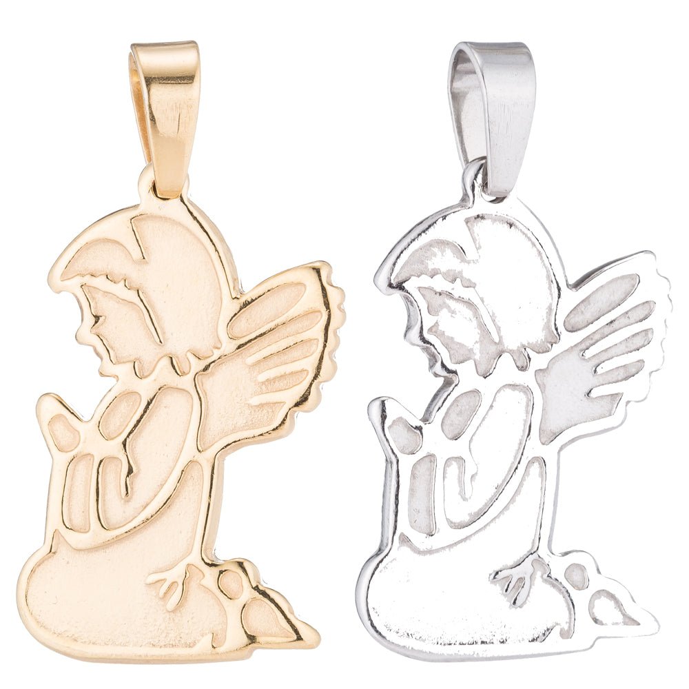 Praying Angel, Guardian Angel, Pray daughter, Protection, Heaven Necklace Pendant Charm Bead Bails Findings for Jewelry Making J-515