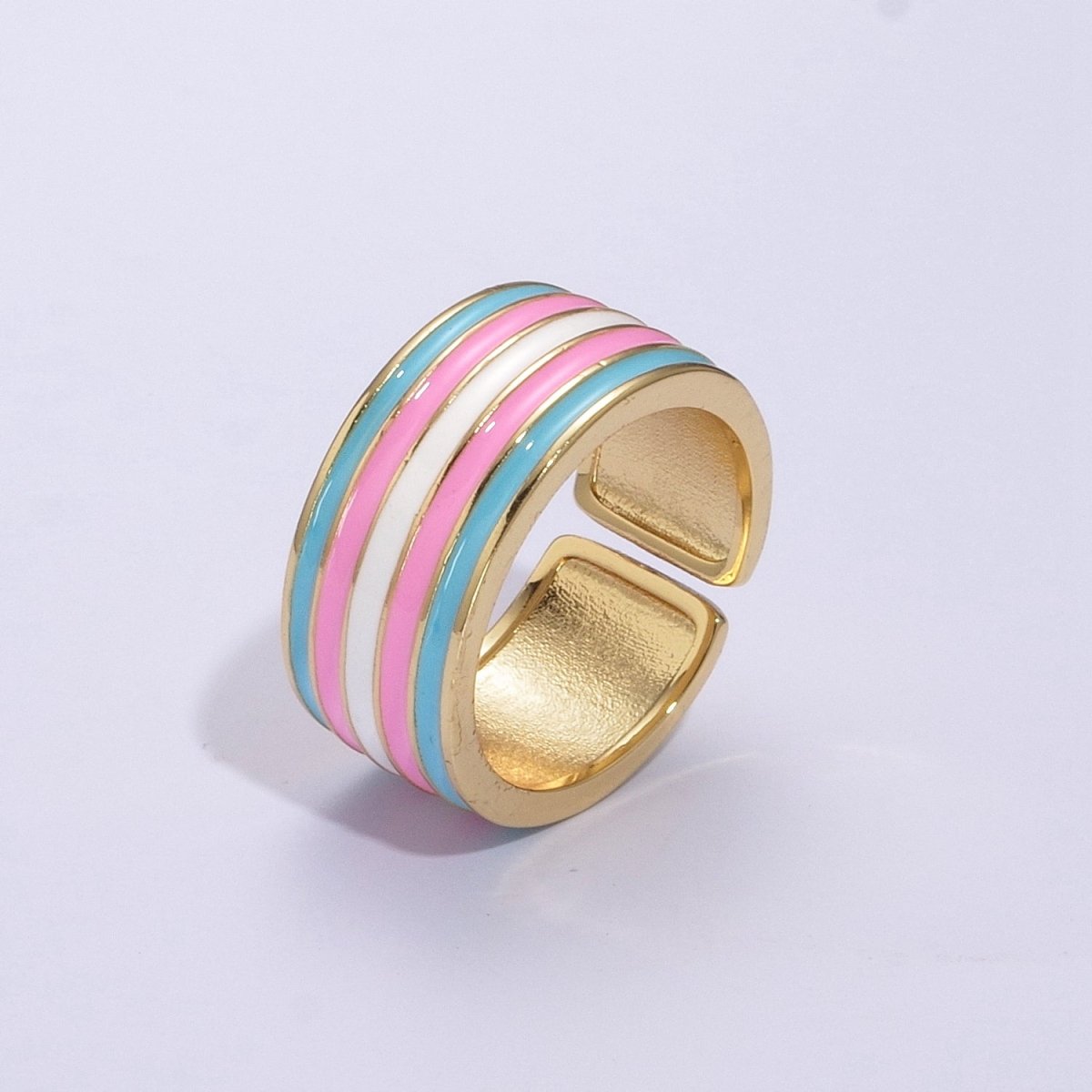 Pride Flag Rings LGBTQ Ring Gold Filled Open Adjustable Stackable Ring Trans Gay Pansexual Nonbinary Non Binary Bisexual Genderfluid Asexual Genderqueer U-061~U-068