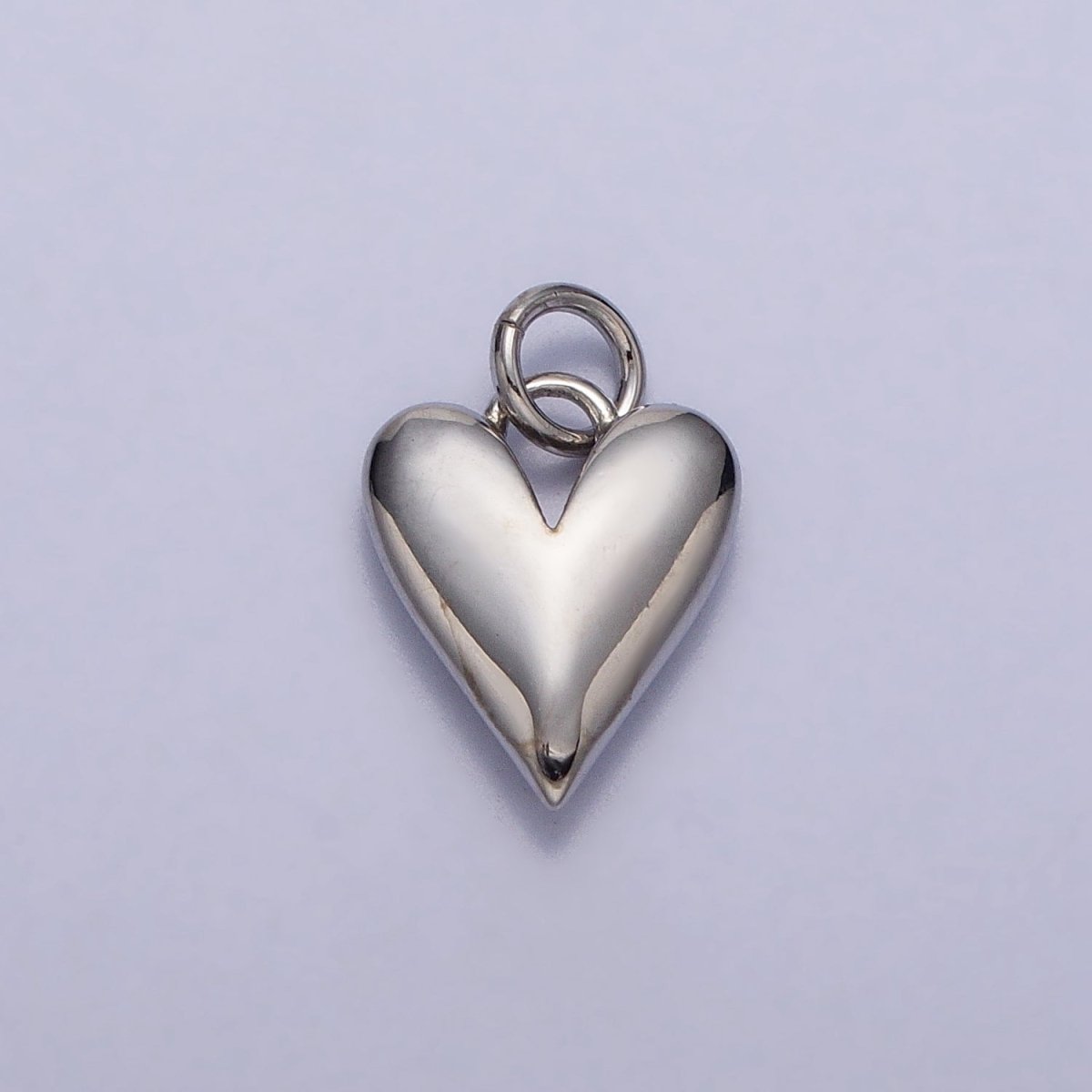 Puffed Heart Minimalist Valentine Add-On Charm in Gold & Silver | AC-305 AC-306