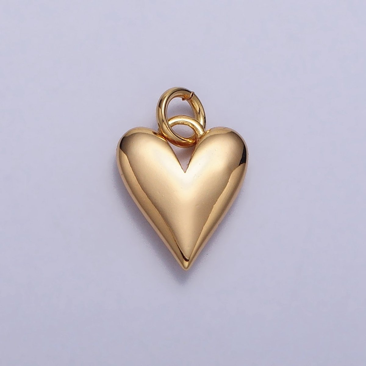 Puffed Heart Minimalist Valentine Add-On Charm in Gold & Silver | AC-305 AC-306