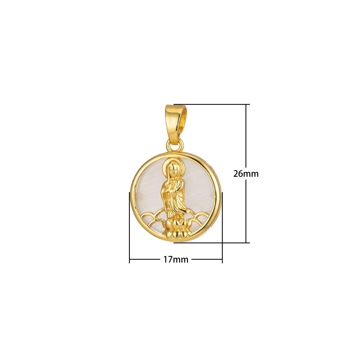 Quan Yin Pendant Buddha Kuan Yin Dainty Religious Charm J-296~J-300