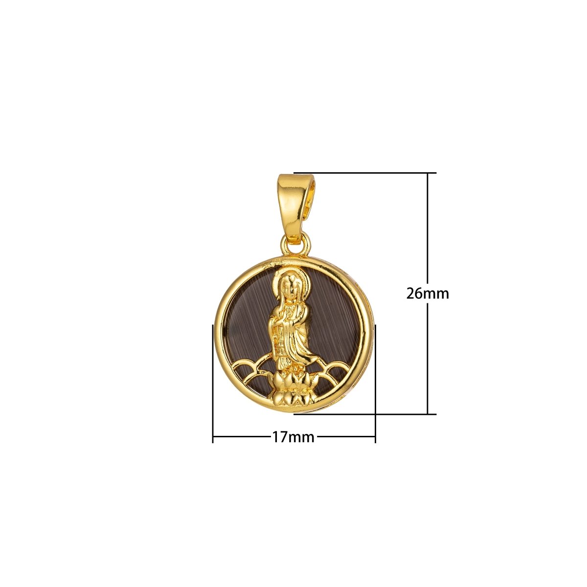 Quan Yin Pendant Buddha Kuan Yin Dainty Religious Charm J-296~J-300