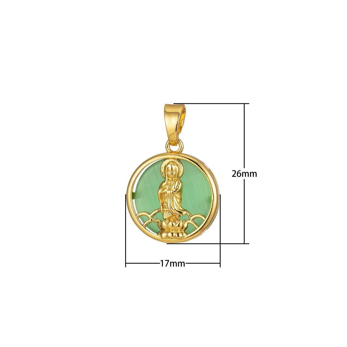 Quan Yin Pendant Buddha Kuan Yin Dainty Religious Charm J-296~J-300