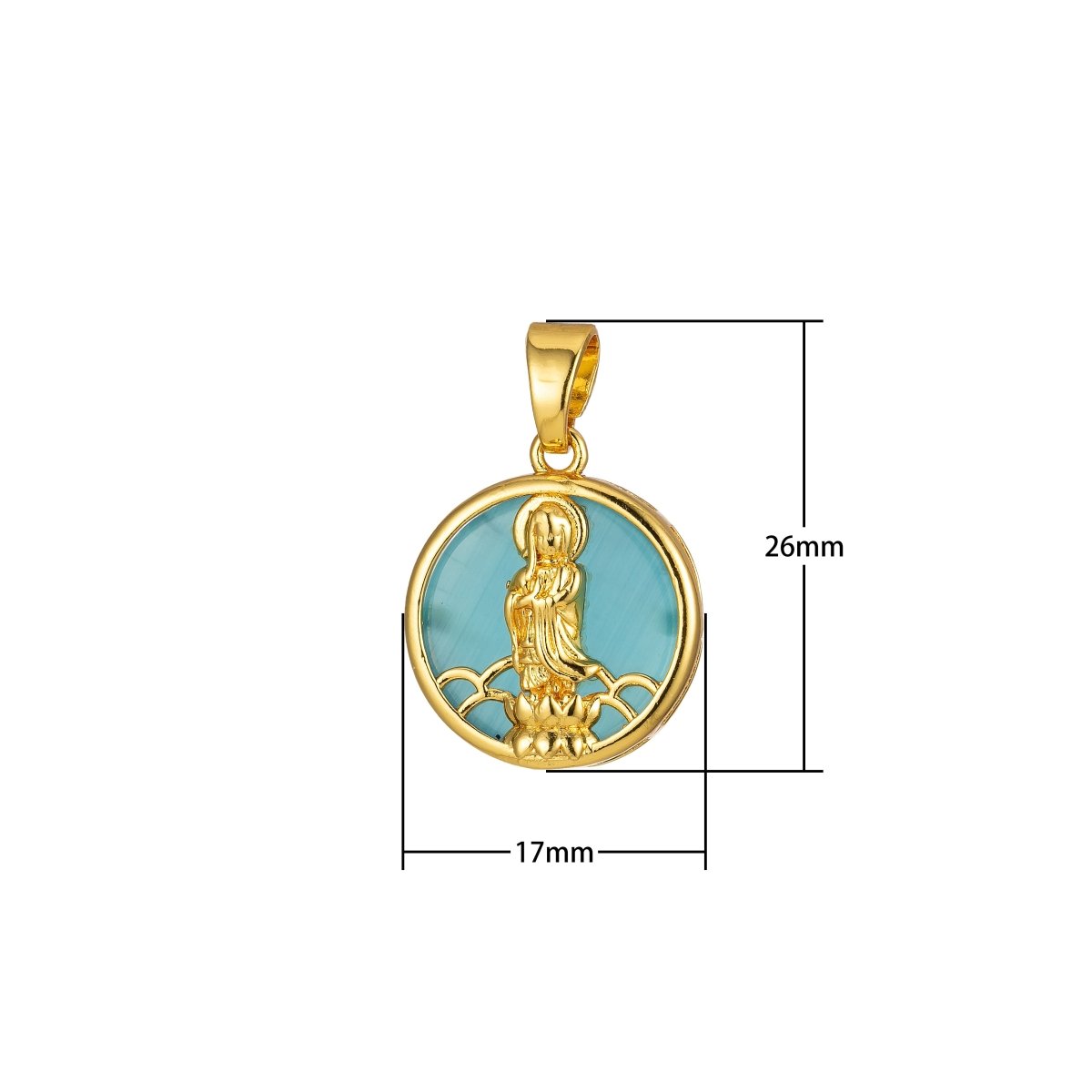 Quan Yin Pendant Buddha Kuan Yin Dainty Religious Charm J-296~J-300
