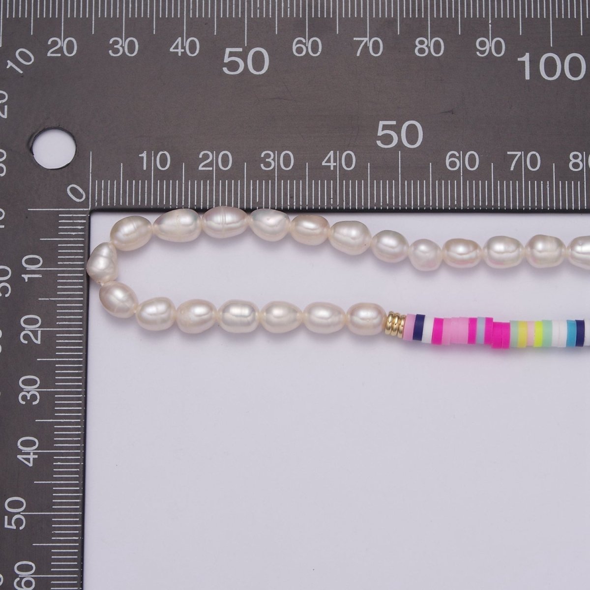 Rainbow Heishi Bead Freshwater Pearl Beaded Necklace, Beaded Necklace, Pearl Necklace, Gifts for Her/ Him | WA-461 Clearance Pricing