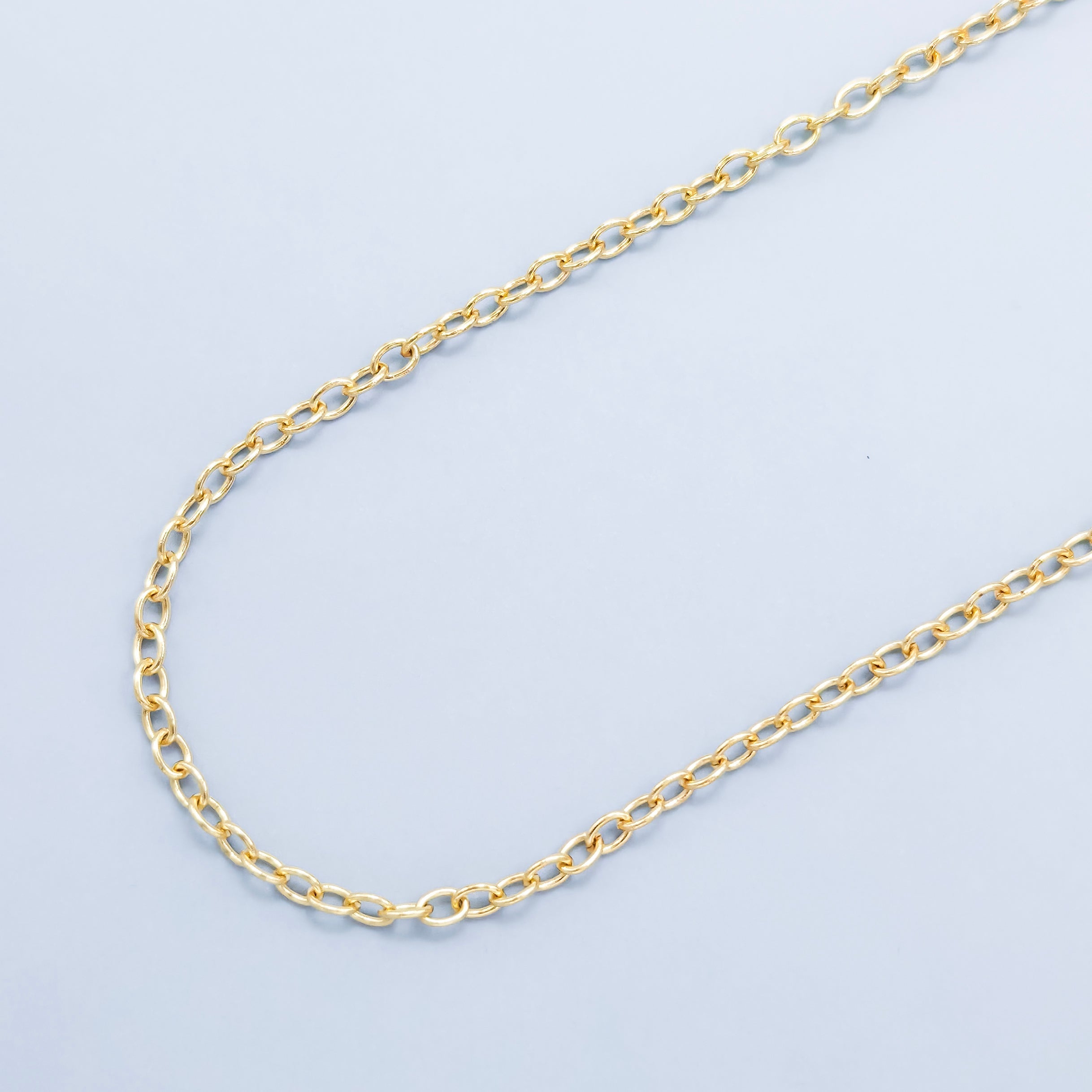 24K Gold Filled Rolo Link Chain, 5X4mm Rolo Chain, Dainty Rolo Chain by Yard, Rolo Chain For Jewelry Making, Necklace, Bracelet, Anklet Supply Component |  ROLL-191 Clearance Pricing