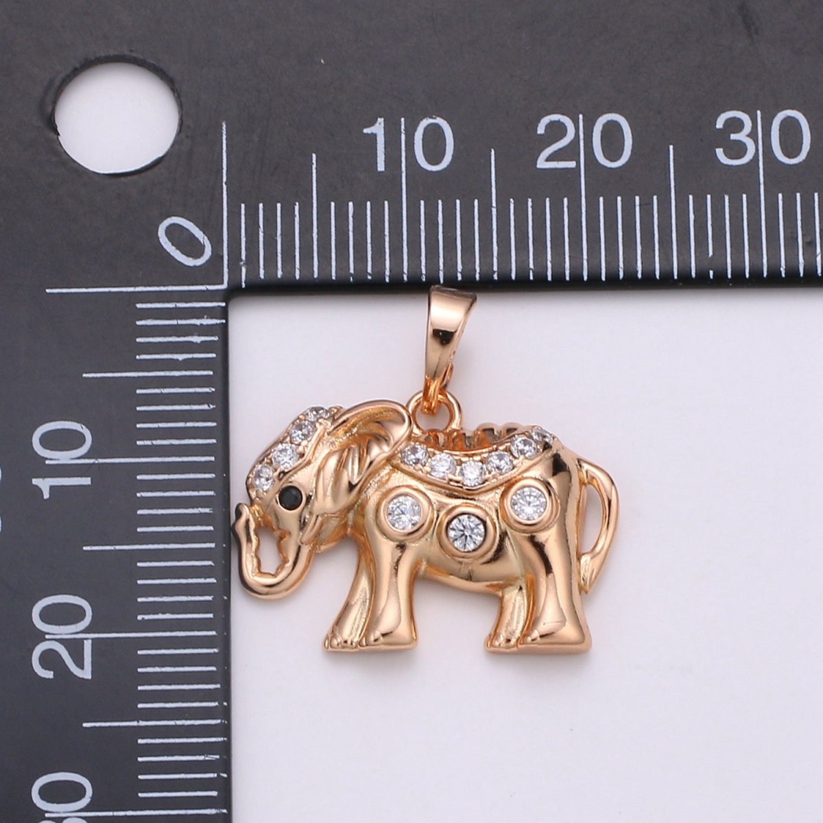 Rose Gold Elephant Gold Filled Pendants J-118 - DLUXCA