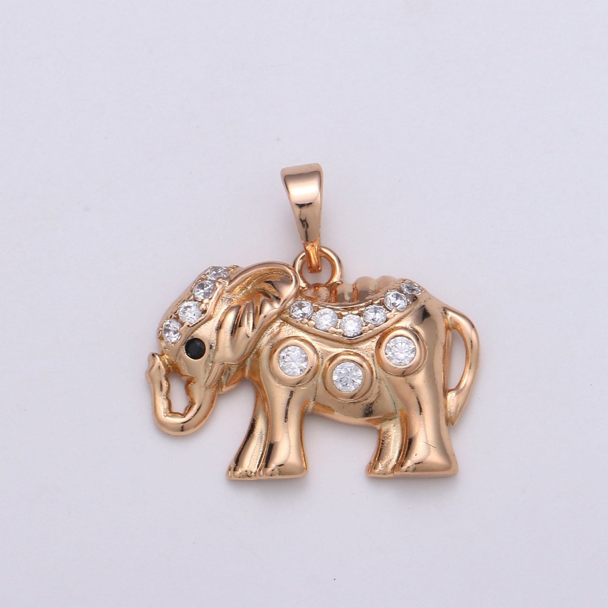 Rose Gold Elephant Gold Filled Pendants J-118 - DLUXCA