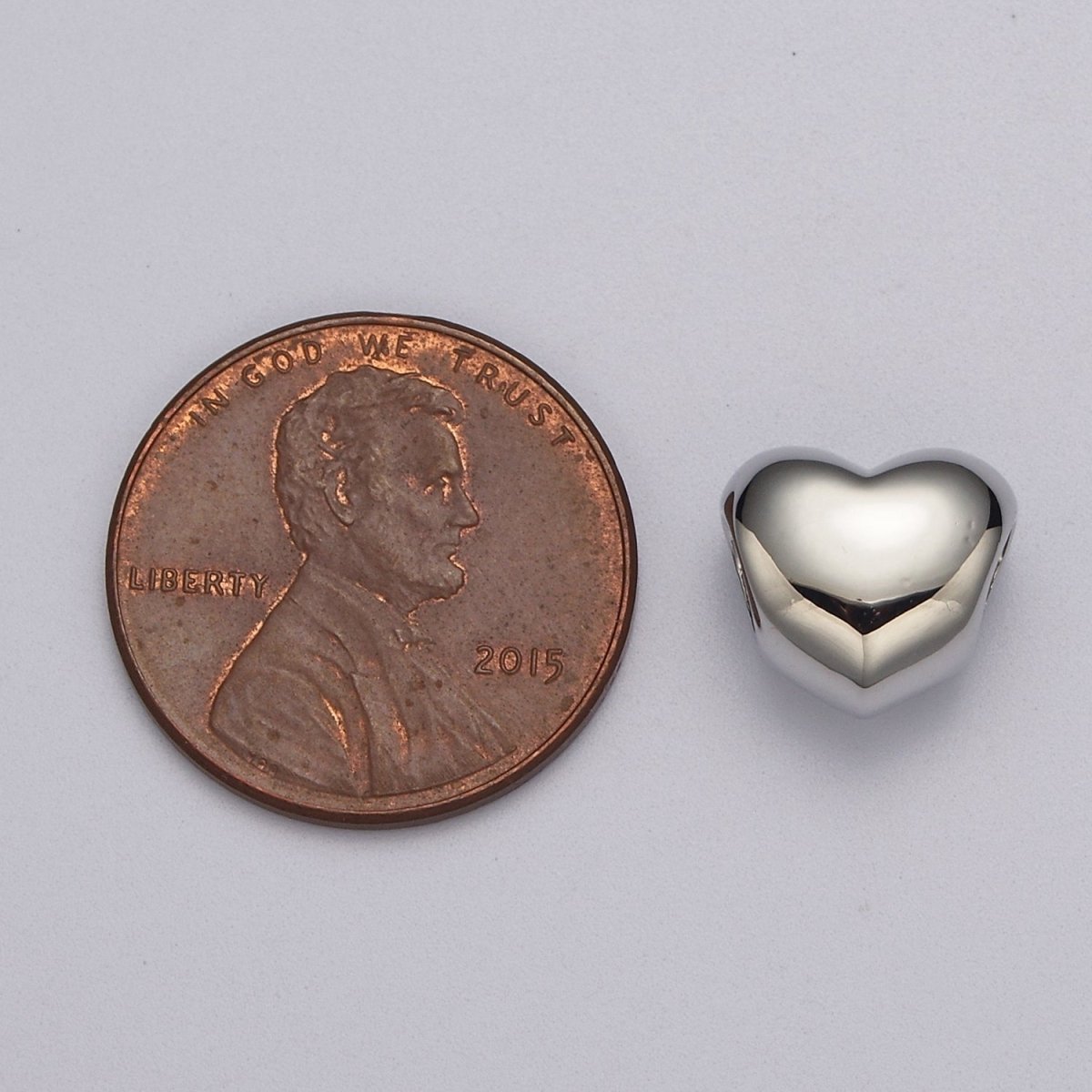 Rose Gold / Silver / Black Heart Spacer Beads, Heart Shape Spacer Charms Big Hole Bead High Quality Beads B-182