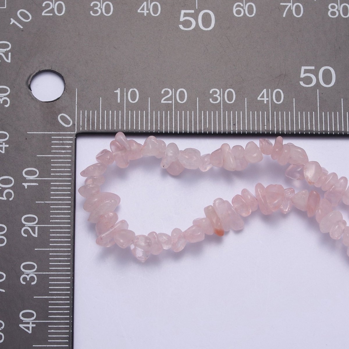 Rose Quartz Beaded Necklace - Chip Necklace Healing Crystals, Gemstone Necklace, Handmade Jewelry, Crystal Necklace | WA-637 Clearance Pricing - DLUXCA