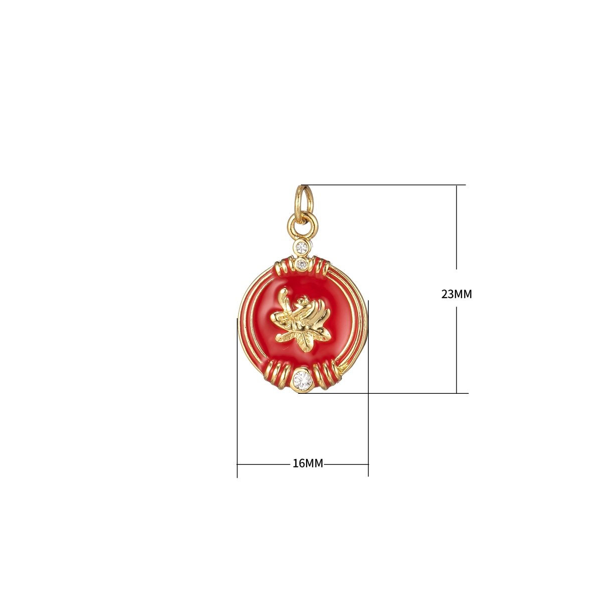 Round Charm for Mother Mom Rose Flower Petal for Necklace Bracelet Earring Supply M-245-M-246