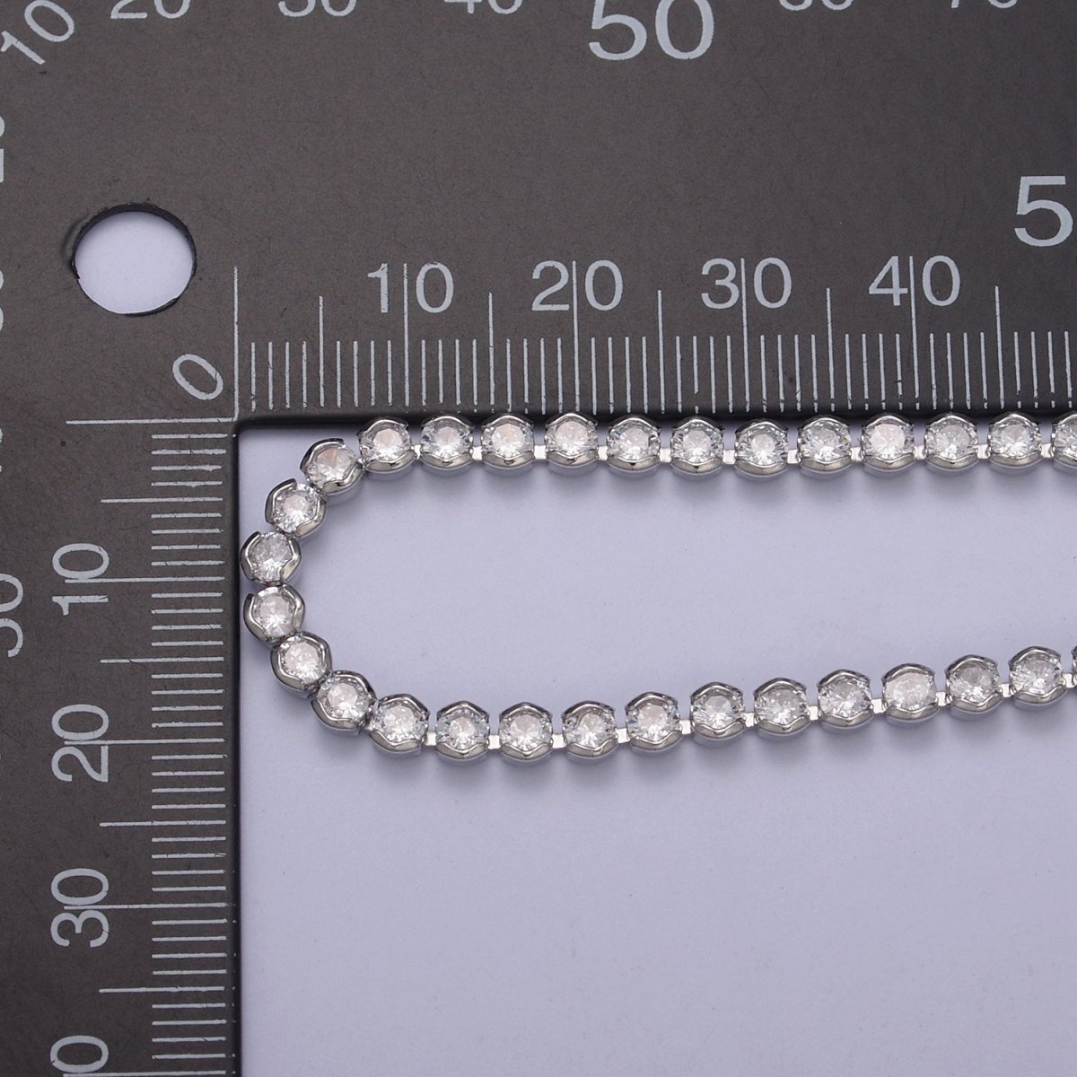 Round Cubic Zirconia Tennis Necklace , Diamond Necklace , 14K Gold Filled Tennis Adjustable Necklace, Gift for her | WA-600 Clearance Pricing