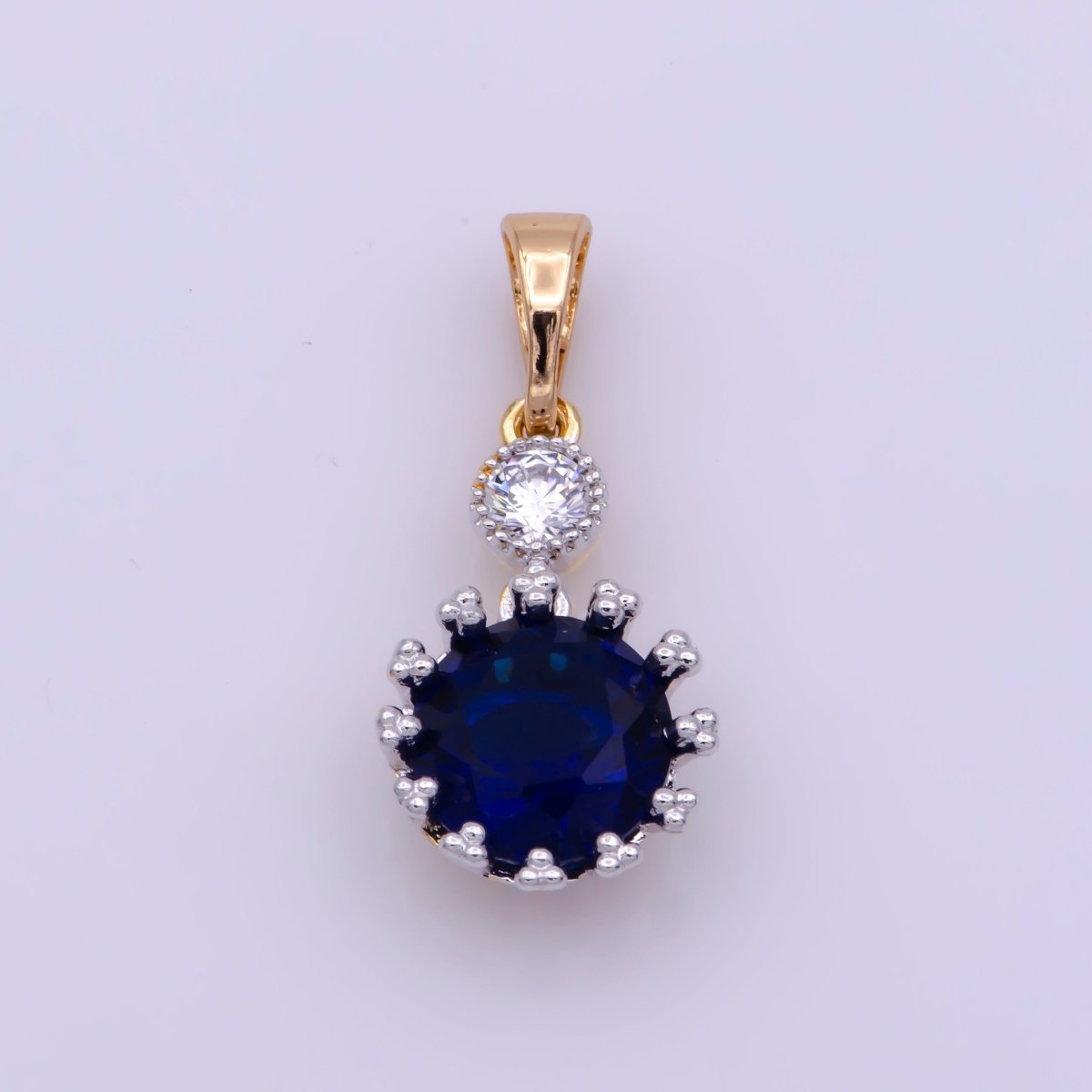 Round CZ Charm, 18K Gold Filled Micro Pave CZ Geometric Pendant CZ Dangle Drop Micro Pave Cz Circle Pendant Charm N-1444 N-1445