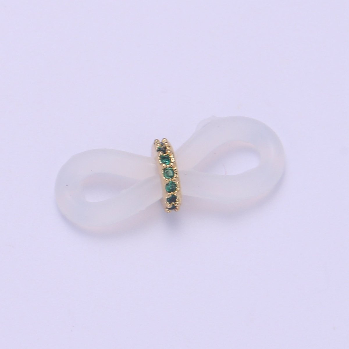 Rubber parts with Adjustable Cz Beads, Rubber Ends for Facemask Eyewear holder, One Pair of Rubber Grips, Replacement parts / One Pair L-238~L-253