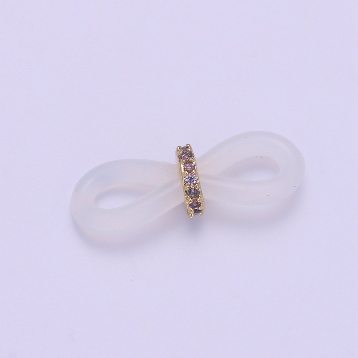 Rubber parts with Adjustable Cz Beads, Rubber Ends for Facemask Eyewear holder, One Pair of Rubber Grips, Replacement parts / One Pair L-238~L-253